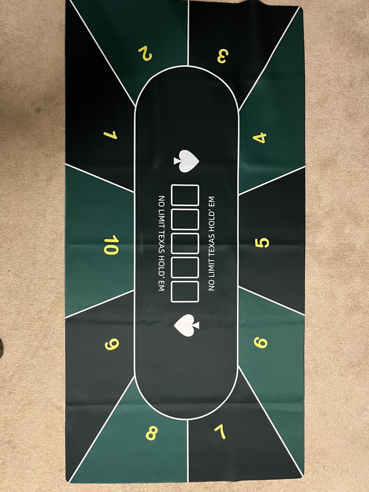 Poker Table Top Mat 70