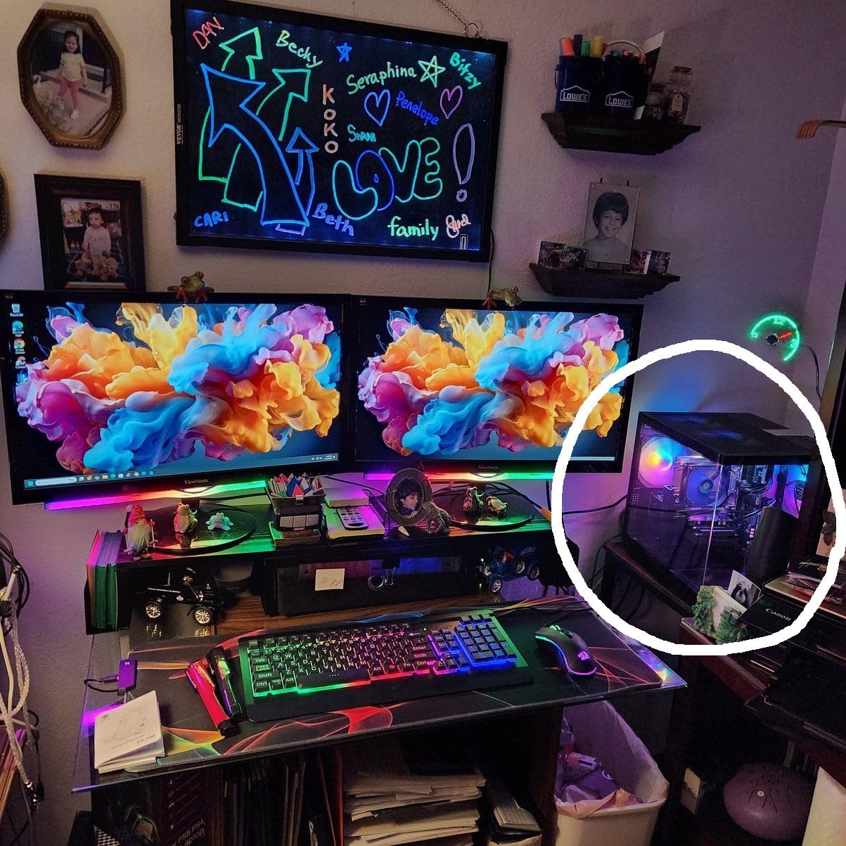 Prebuilt Gaming PC Desktop, Core i7 up to 3.9 GHz, RTX 3050 8G GDDR6 | 16GB RAM, 512GB SSD, WiFi, RGB Fan, Win11 Home, Tower Computer for Game, Office and Study customer photo 2