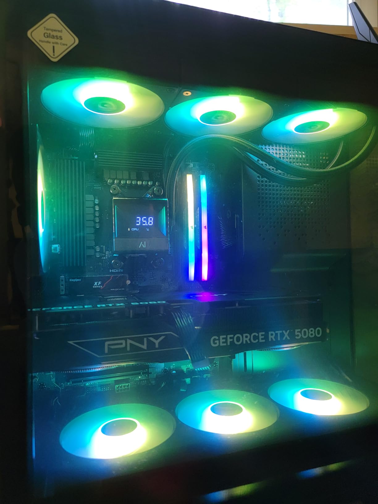 Ultra 50 V3 - RTX 5080 16GB GDDR7 | Ryzen 7 9800X3D 4.7 GHz (5.2 GHz Turbo Boost) | 32GB DDR5 6000MHz | 2TB Gen4 SSD | 850W Gold PSU | ARGB Fans | Wi-Fi + BT | Win 11 customer photo 2