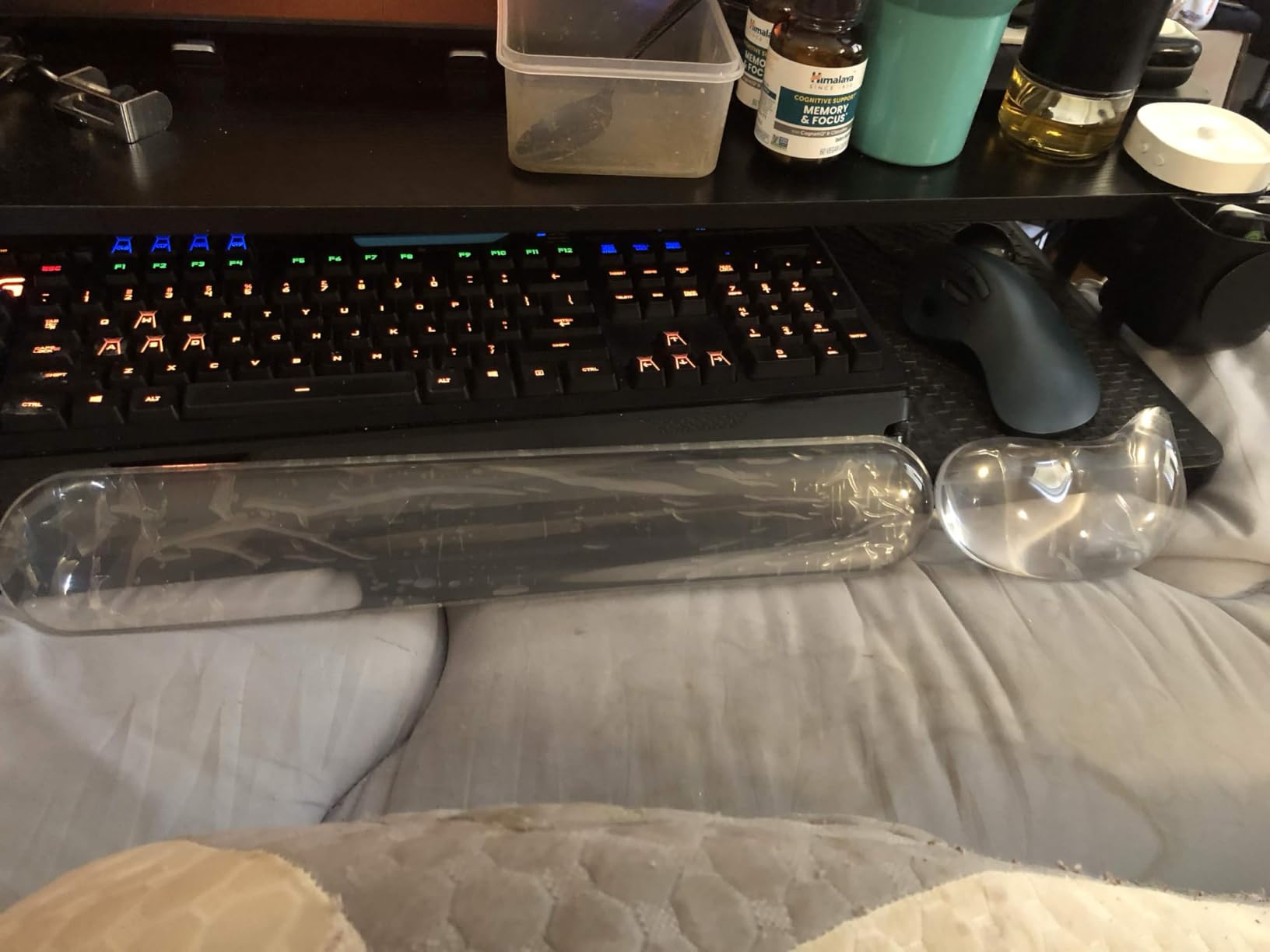 Clear Gel Keyboard Wrist Rest with Mouse Pad Wrist Support, Ergonomic Wrist Rest for Computer Keyboard and Mouse customer photo 2