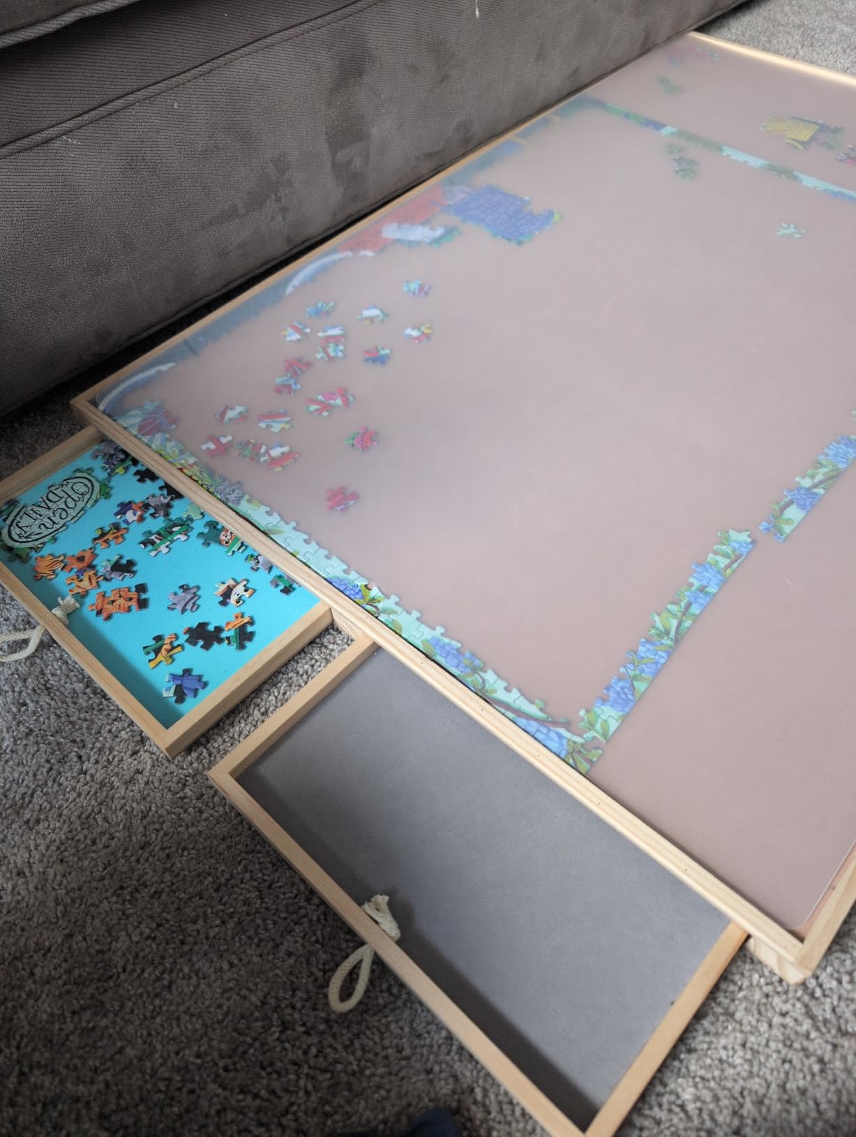 Becko US 1000 Piece Tilting Puzzle Board with 4 Drawers & Protective Cover | Built-in Stand / Easel, 5 Tilt Angles, Portable & Adjustable, Puzzle Table with Storage for Adults customer photo 1