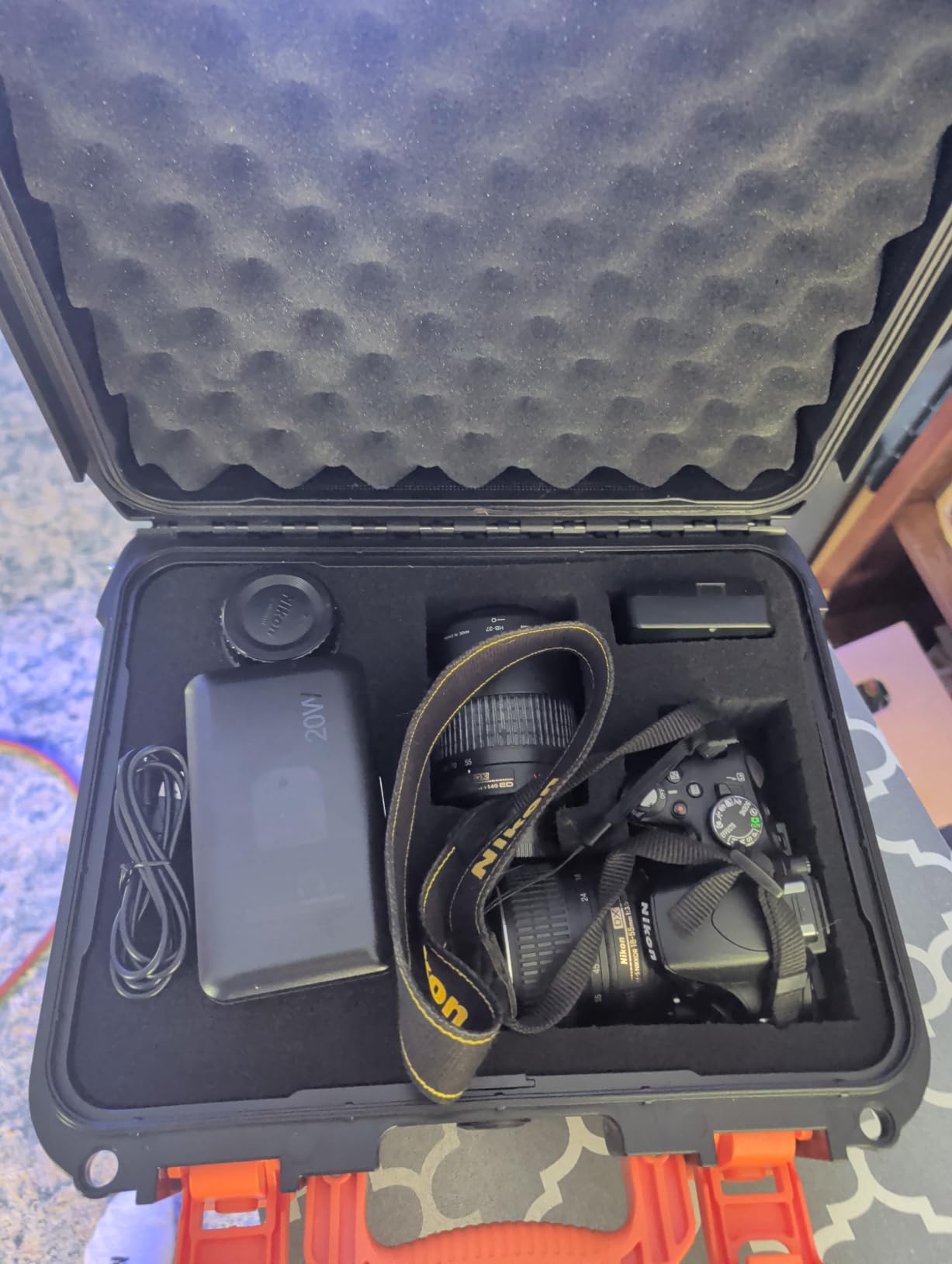 K&F CONCEPT Waterproof Hard Case, IP67 Protective Case with Pre-Scored Pick & Pluck Foam - Waterproof, Dustproof, Shockproof HardShell Case for Camera & DJI Drone & Equipment Storage, BC01 customer photo 1