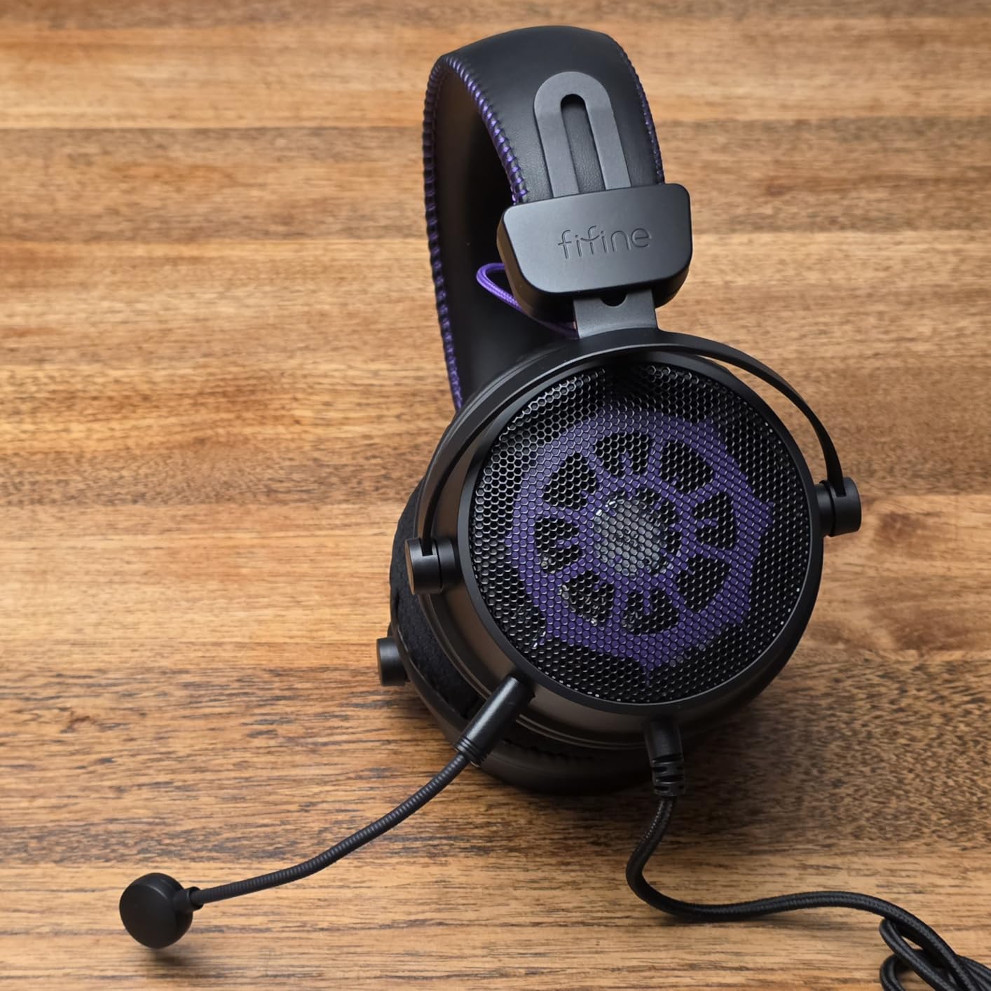 FIFINE H18V Lite Wired Open Back Gaming Headset, for PC, Xbox, PS4/5 | 3.5mm/USB Dual Connectivity, Large 53mm Drivers, Immersive 7.1 Surround, Airy Mesh Earmuffs, Active Noise Canceling Mic customer photo 1