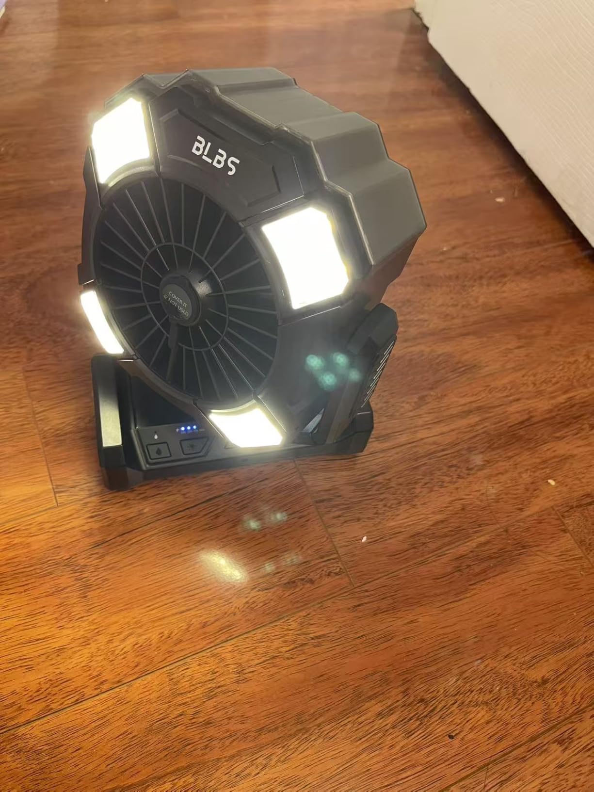 BLBS Misting Fan, Portable Camping Fan with 11oz Water Tank, 160Min Misting, 24000mAh Battery Powered Fans with 4 Speeds, 4 Timers, Light & Hook, Must-Have for Camping, Fishing, Beach & Hiking customer photo 2