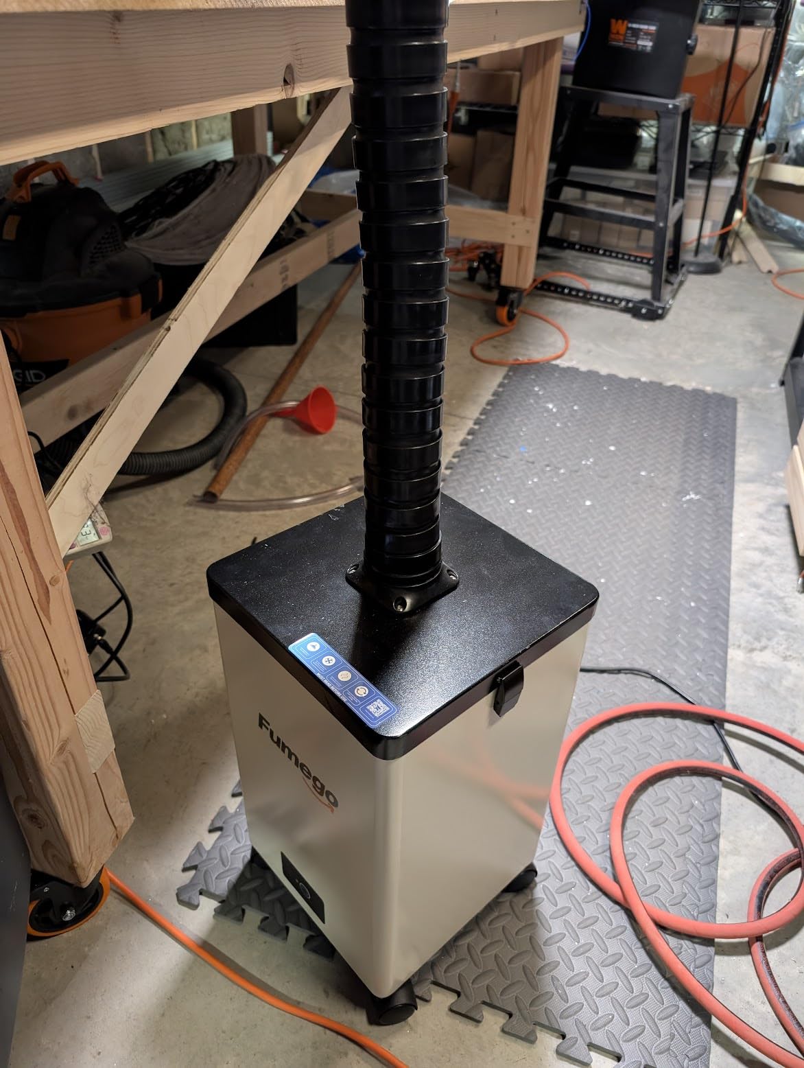 Laser Fume Extractor Compatible with 10 to 40W Laser Engravers S1/M1/Vista, 150W Power & 280 m³/h Low-Noise Smoke Extractor, Laser Air Purifier with HEPA+Carbon 4-stage Filtration System-XF250 customer photo 1
