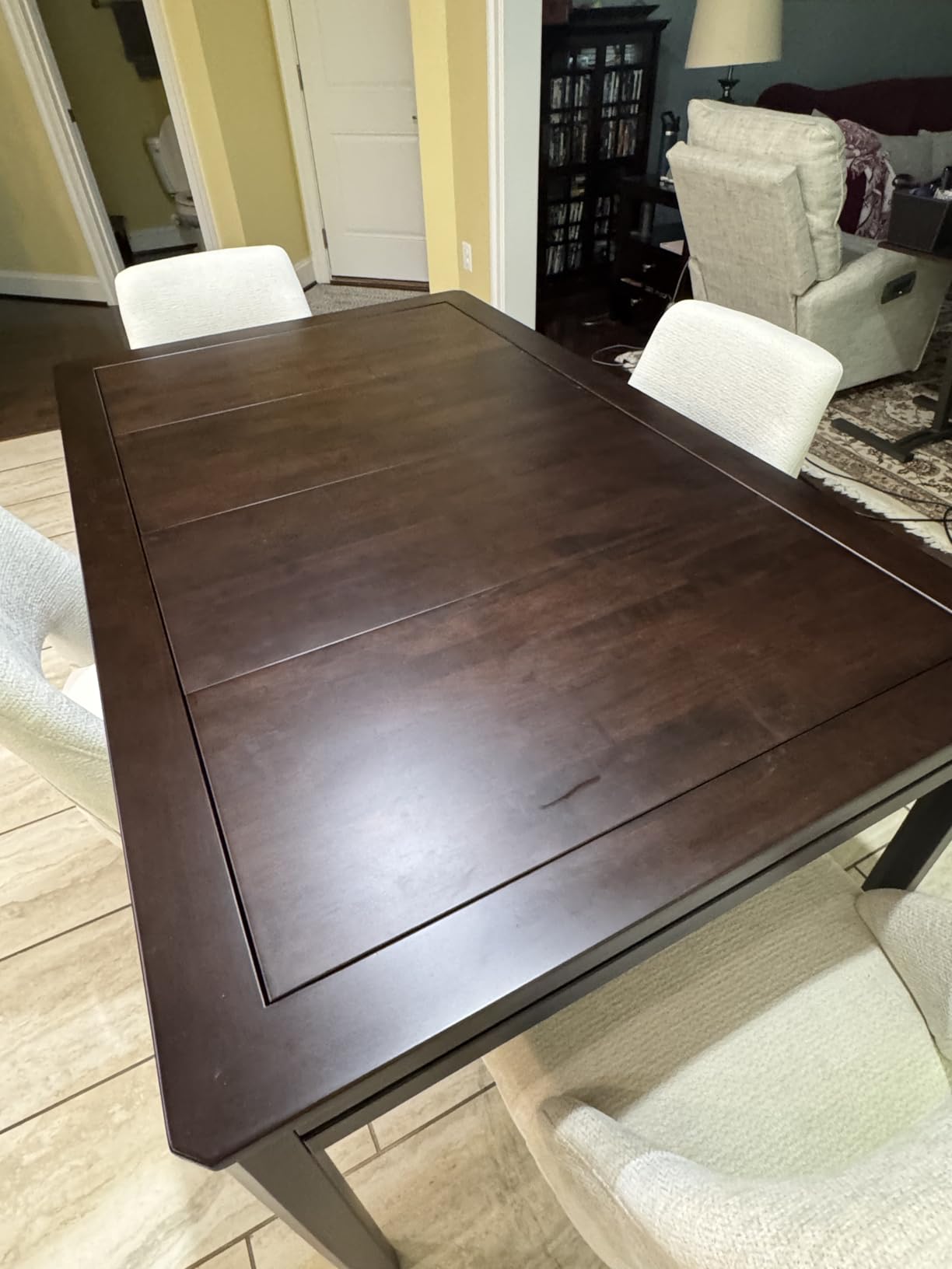 Solid Wood Board Game Table with Removable Table Top for 4-6 Players,Gaming Table and Dining Includes Play Mat and Detachable Cup Holders with 55