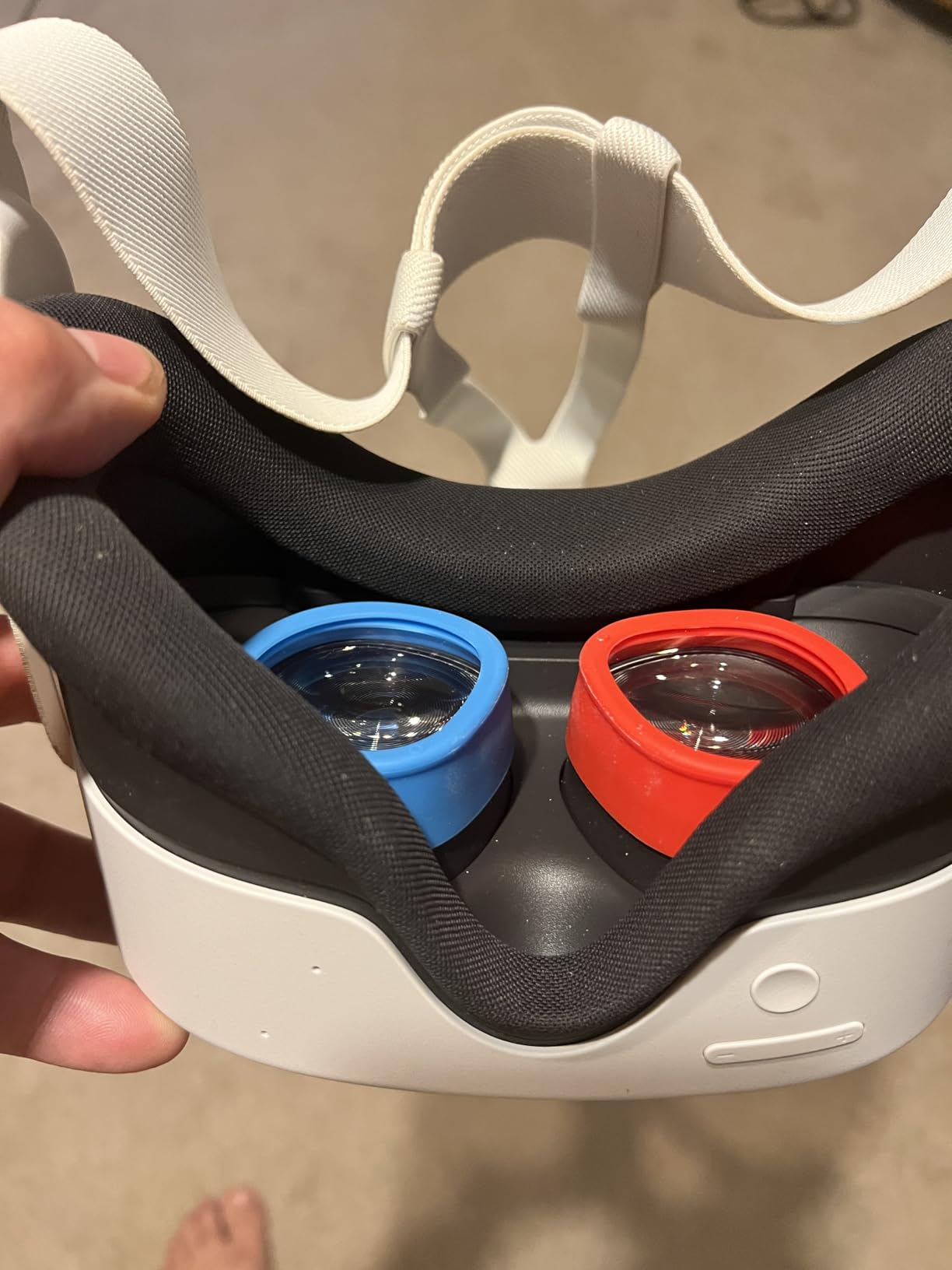 Lens Protector Cover Compatible with Meta Quest 3, Anti-Blue Light & Scratch-Resistant VR Lens Covers, Anti-Glare Glass for Quest 3 Accessories, Eye Strain Relief (1 Pair) customer photo 1