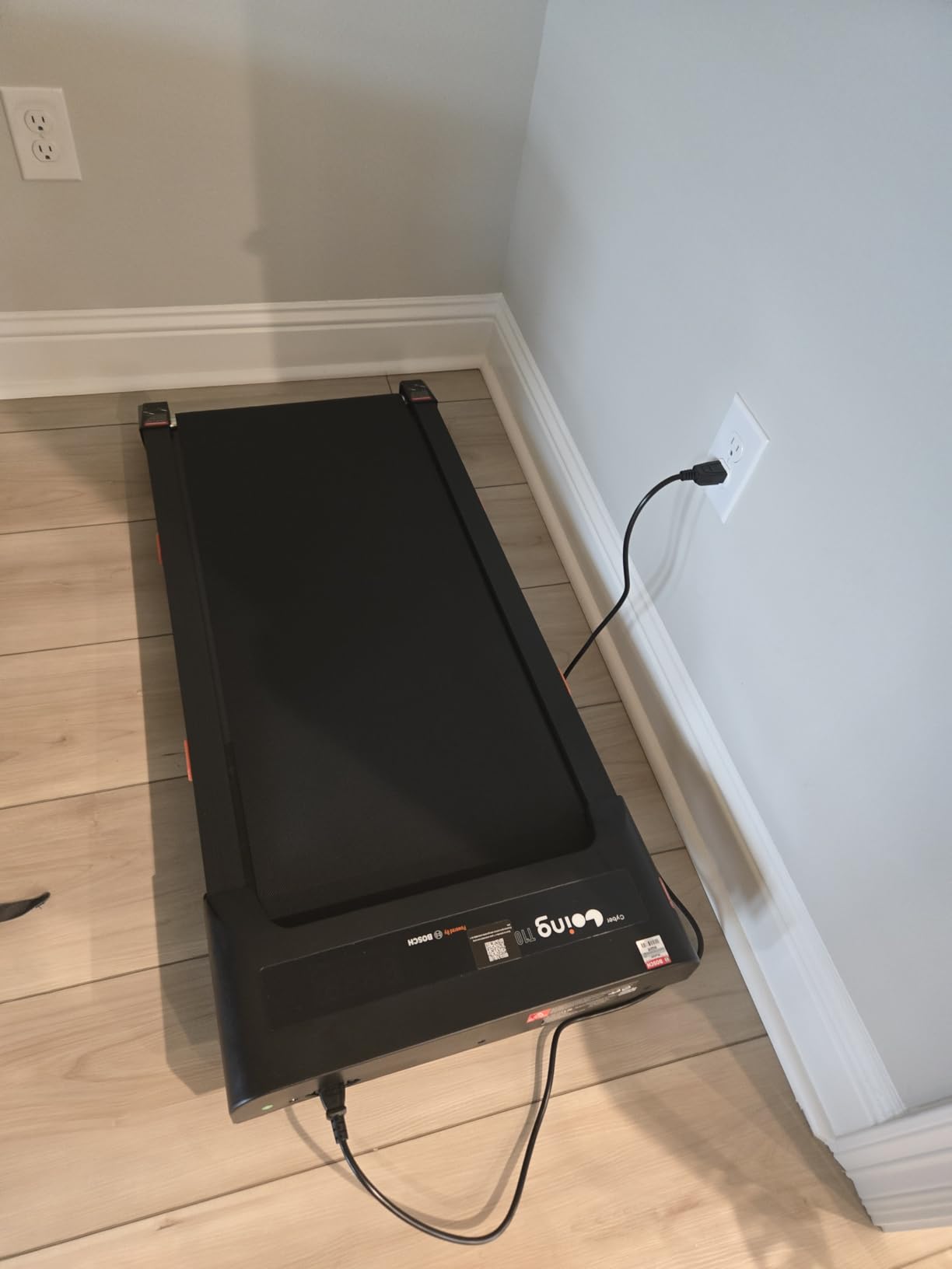Cybergoing T10 Walking Pad Treadmill Powered By Bosch, Under Desk | Treadmill, Fixed 7% Manual Incline, Up to 4 MPH, 2.5HP, 300lb Capacity, App + Remote, 15