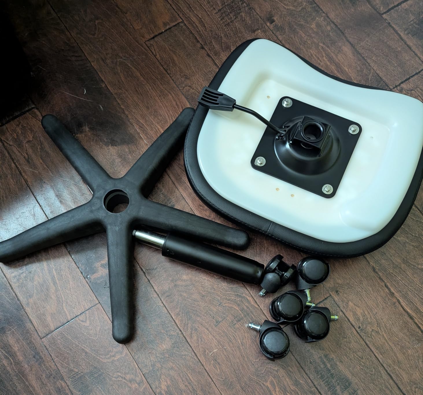 Ergonomic Adjustable Under Desk Footrest,Ottoman with Wheels | 500lbs|360° swivel Silent PU casters|Thick 2.36