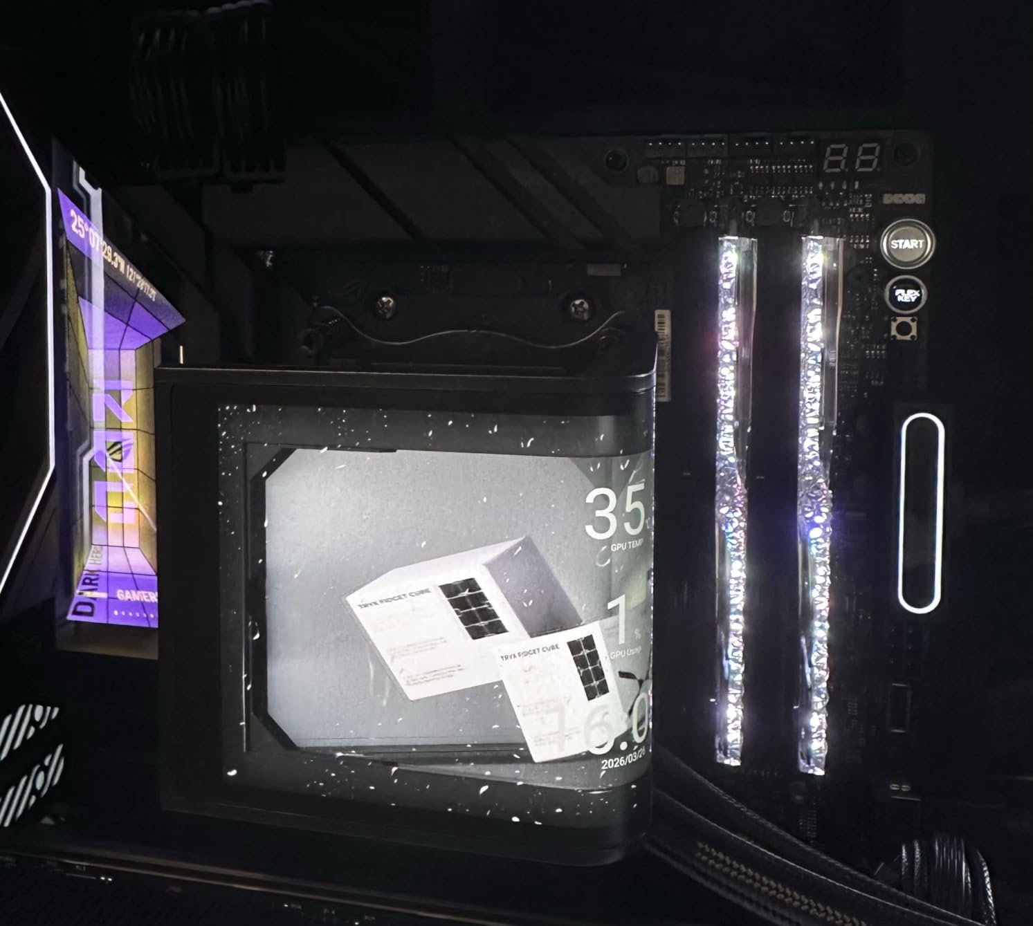 ASUS ROG Crosshair X870E Dark Hero AM5 ATX Motherboard, DDR5, DIMM Fit, WiFi 7, 10Gb & 5Gb LAN, PCIe 5.0, 5X M.2, 2X USB4, AIO Q-Connector customer photo 1