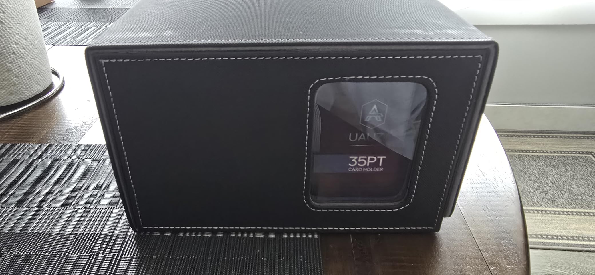 MTG Deck Box Commander 6-In-1 with Playmat Storage, TCG Multi Deck Box | 4 Modular Deck Cases with Display Window, Mat Holder & Dice Box, Toploader, Card Divider, Card Support, Black Gray customer photo 1