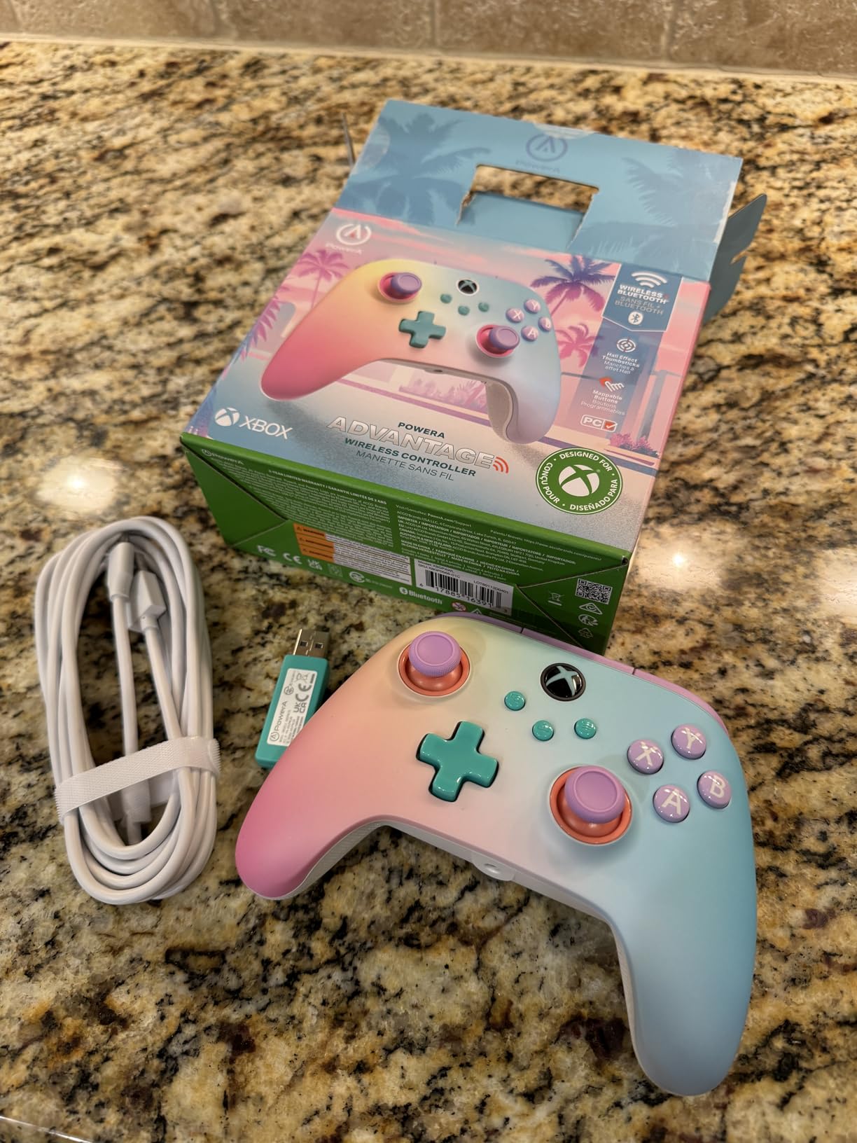 PowerA Advantage Wireless Controller for XBOX Series X|S - Beach Vibes, Officially Licensed, Hall Effects to prevent stick drift, 1000Hz Polling Rate, Cloud Gaming Controller customer photo 1