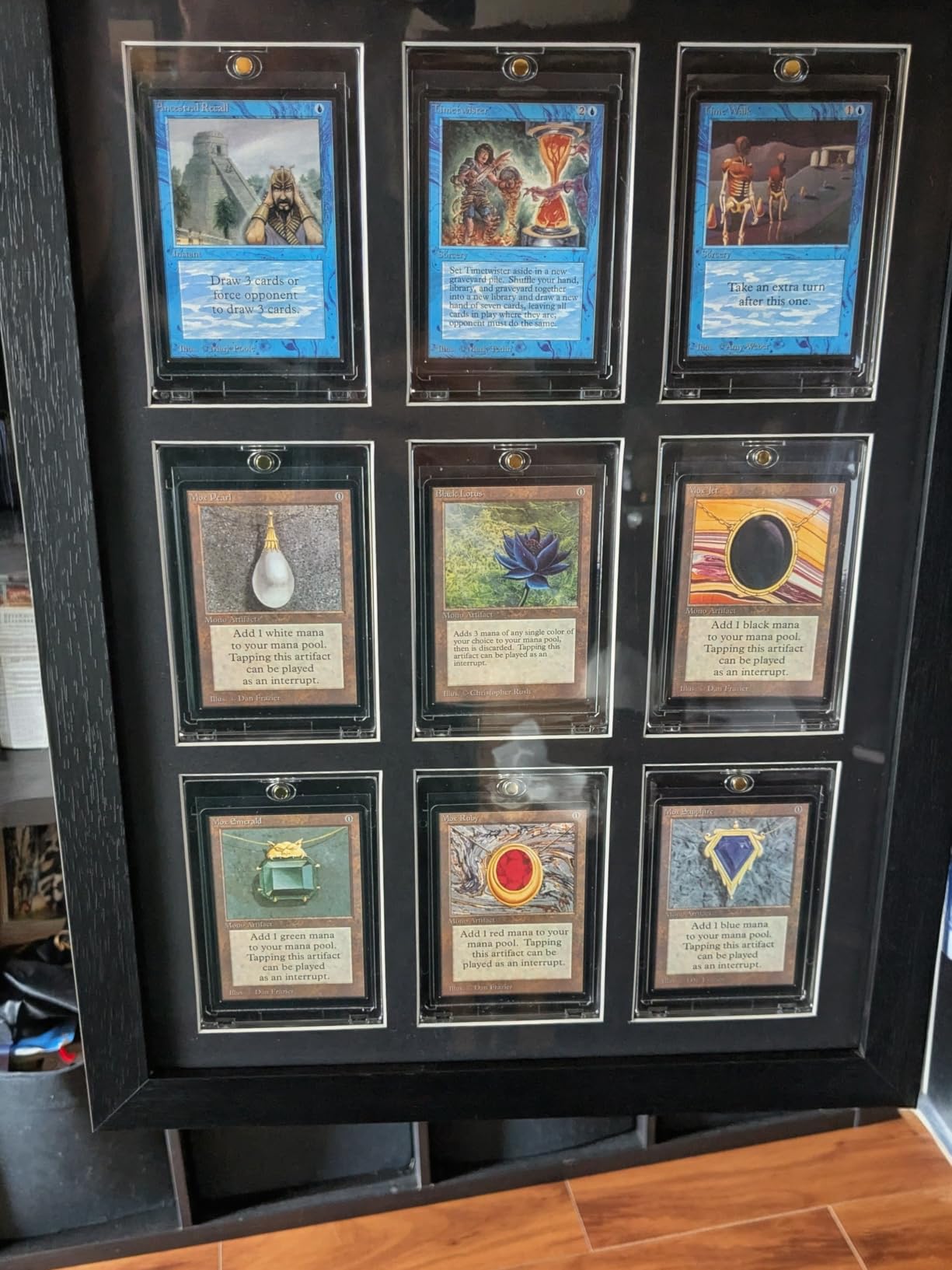 Bivitre Trading Card Display Frame with UV Protection Magnetic Card Holder | Wall Mount Baseball Card Display Case, Display for Basketball Football Hockey Pokemon MTG Yugioh, for 9 Standard Cards customer photo 1