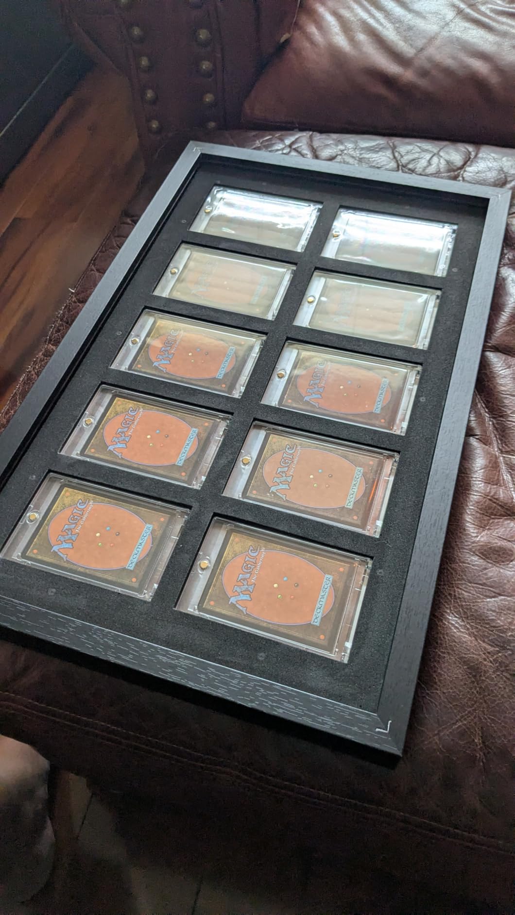 Bivitre Trading Card Display Frame with UV Protection Magnetic Card Holder | Wall Mount Baseball Card Display Case, Display for Basketball Football Hockey Pokemon MTG Yugioh, for 9 Standard Cards customer photo 2