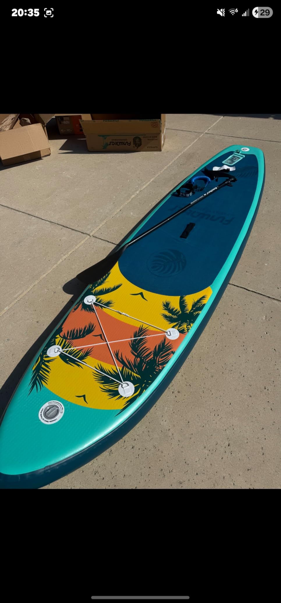 FunWater Inflatable Stand Up Paddle Board with Beginners SUP Accessories | 10'6''/11'SUP, Anti-Slip EVA Deck, Versatile Yoga/Family Inflatable Paddle Boards for Adults & Youth customer photo 1
