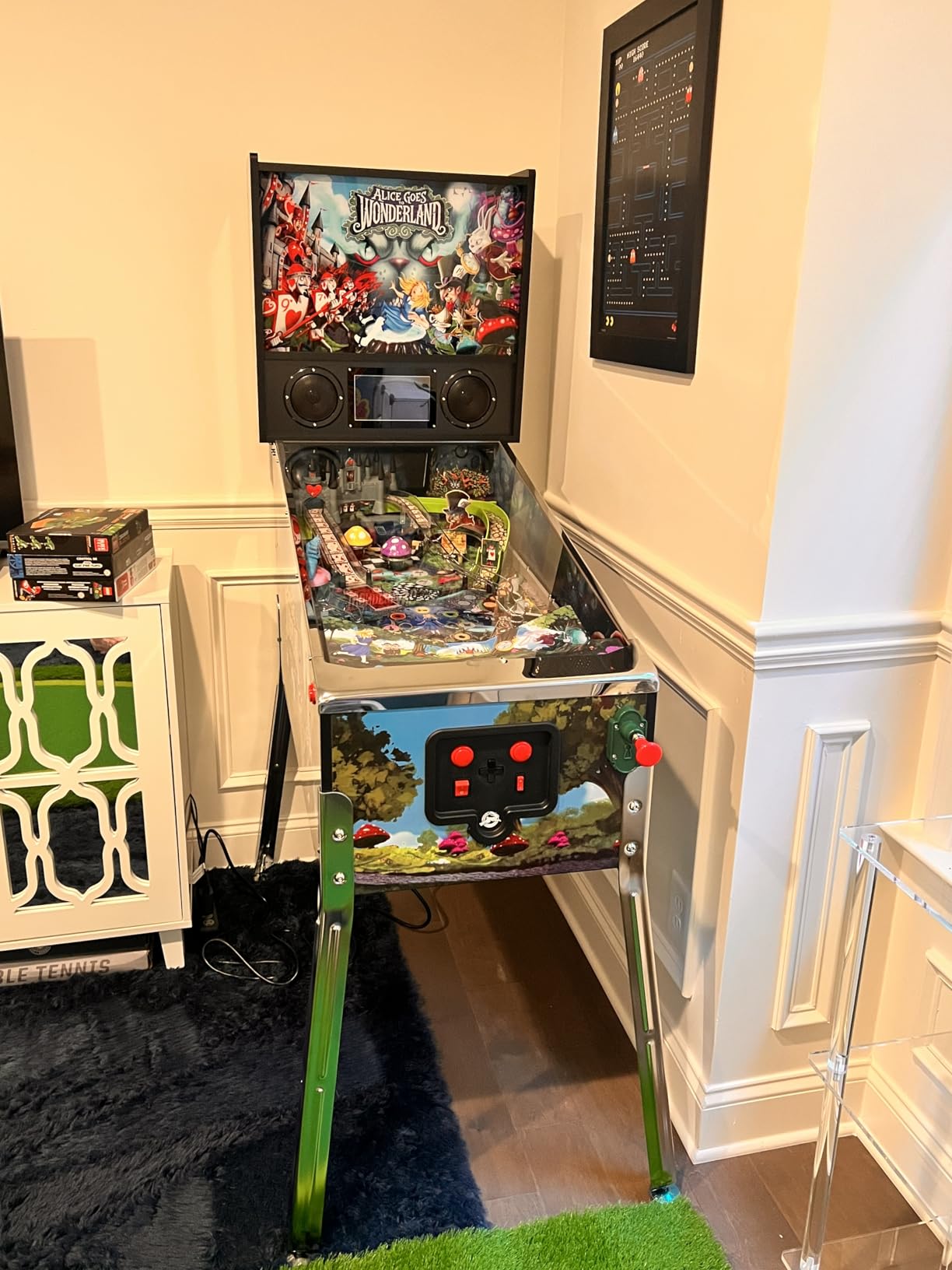Alice Goes to Wonderland Pinball with LED Lighting | Home Pinball Machine with Real Flippers, Bumpers, Ramps & Multiball, Wi-Fi High Scores, Custom Art, Compact Arcade Cabinet customer photo 2
