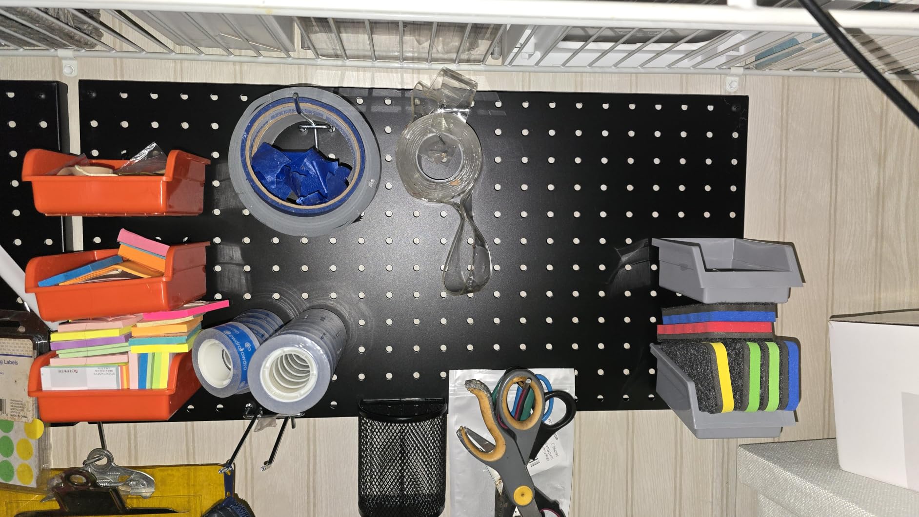 TORACK Garage Tools Organizer Boards Kit with Hooks, Wall Mount Tool Storage Pegboard Modular Peg Boards with Pegs(Black) customer photo 1