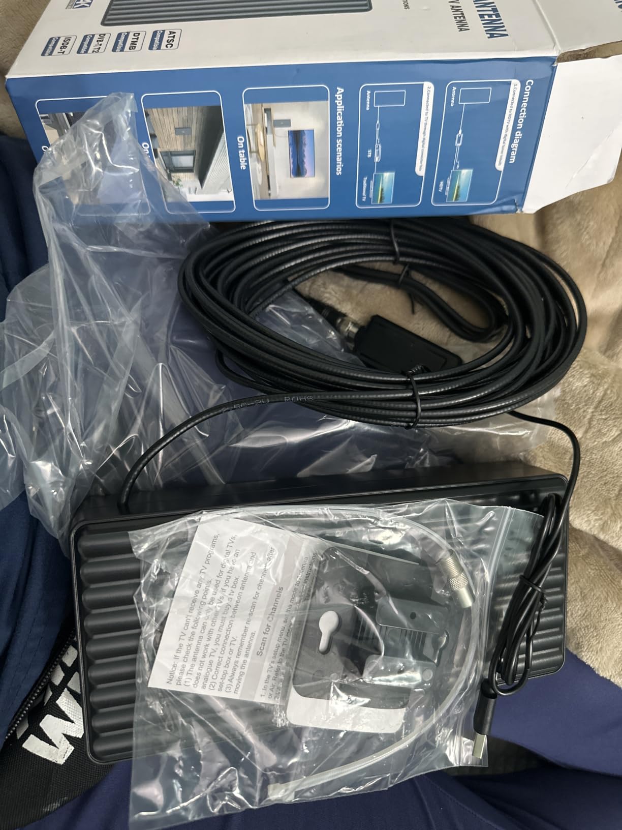 Tendodo Indoor/Outdoor Digital Antenna for smart tv | Free local HD: ABC/CBS/FOX/NBC & more · 33ft coax cable · Weatherproof outdoor · Supports 4K/1080P customer photo 1