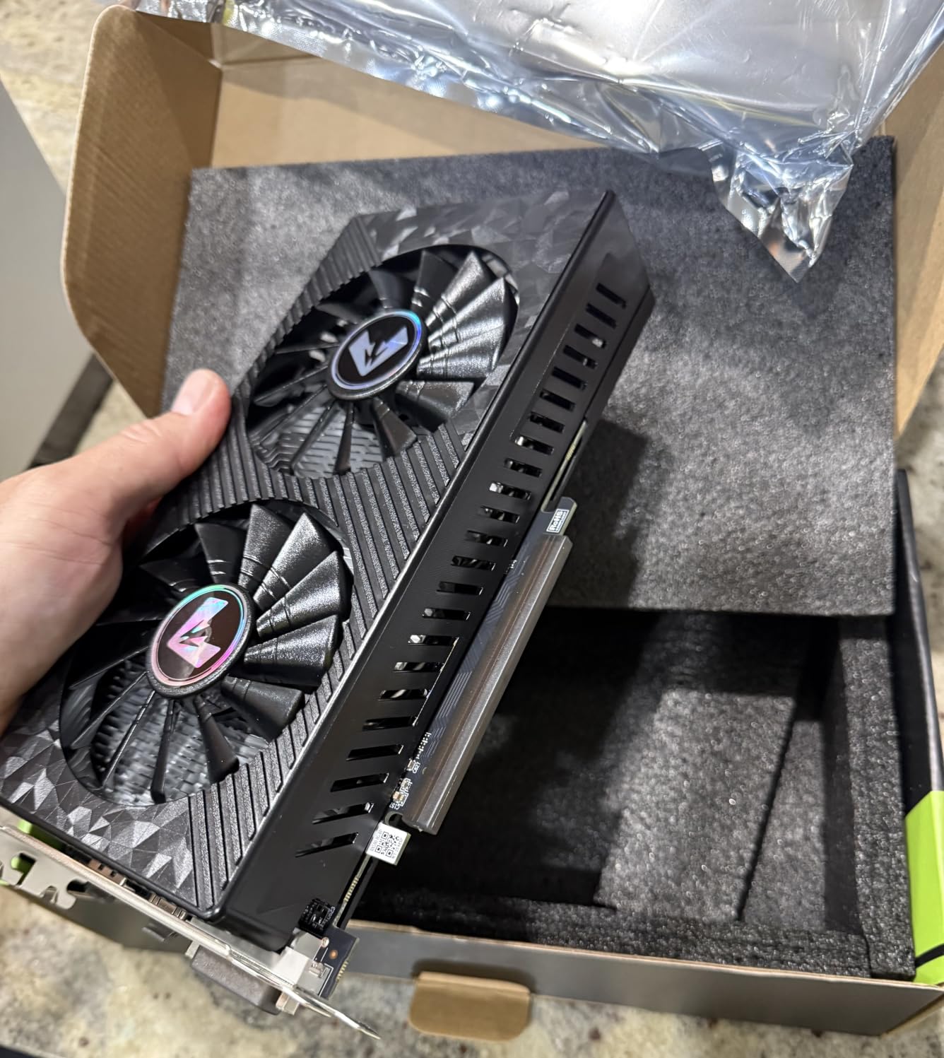 MOUGOL AMD Radeon RX 580 8GB GDDR5 Gaming Graphics Card HDMI/DP/DVI - Black | 256-Bit 2048SP PCIe X16 3.0 GPU, HDMI/DP/DVI Triple Output, Dual Fan Cooling Video Card, for Windows 11/10/7 Desktop PC customer photo 2