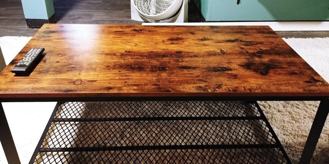 VASAGLE Lift Top Coffee Table with Hidden Storage, Gas Spring | Lift Tabletop Dining Table, Open Storage Shelf, for Living Room, Home Office, Honey Brown, MIRANTA Collection ULCT268KB01S customer photo 1