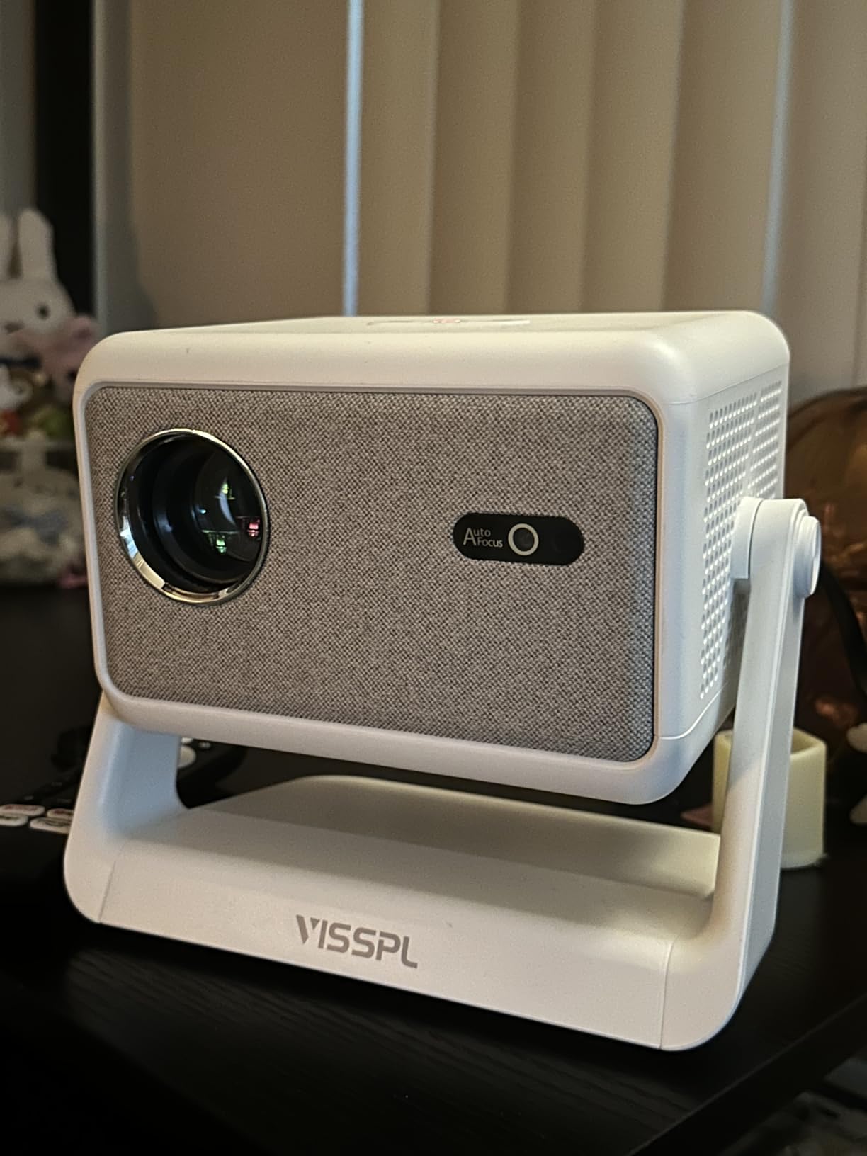 Mini Projector, VISSPL Full HD 1080P Video Projector, Portable Outdoor Projector with Tripod, Kids Gift, Home Theater Movie Phone Projector Compatible with Android/iOS/Windows customer photo 2