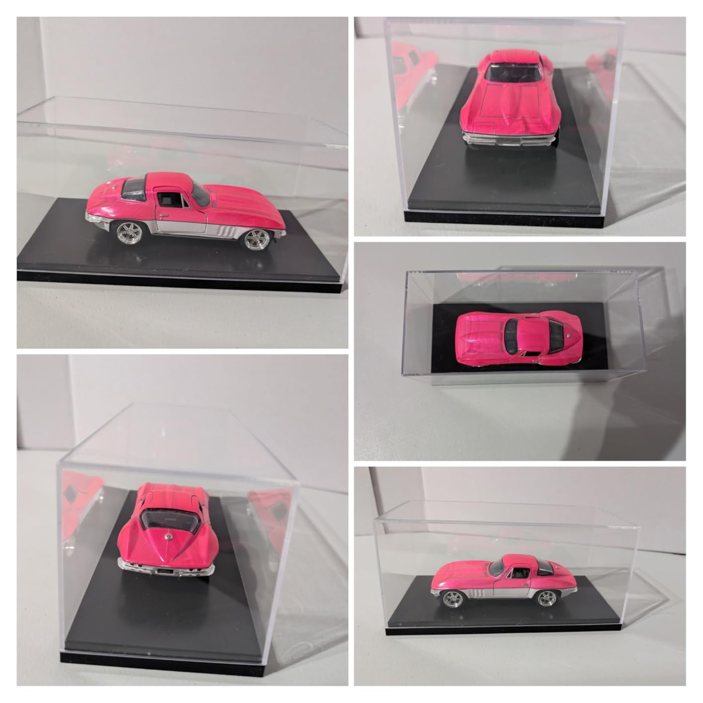 1:18 Scale Model Car Display Case, Clear Acrylic Display Box for Diecast Cars, Stackable Dustproof Showcase with Black Base, No Assembly, 13.4 x 6.4 x 5.5 Inch customer photo 1