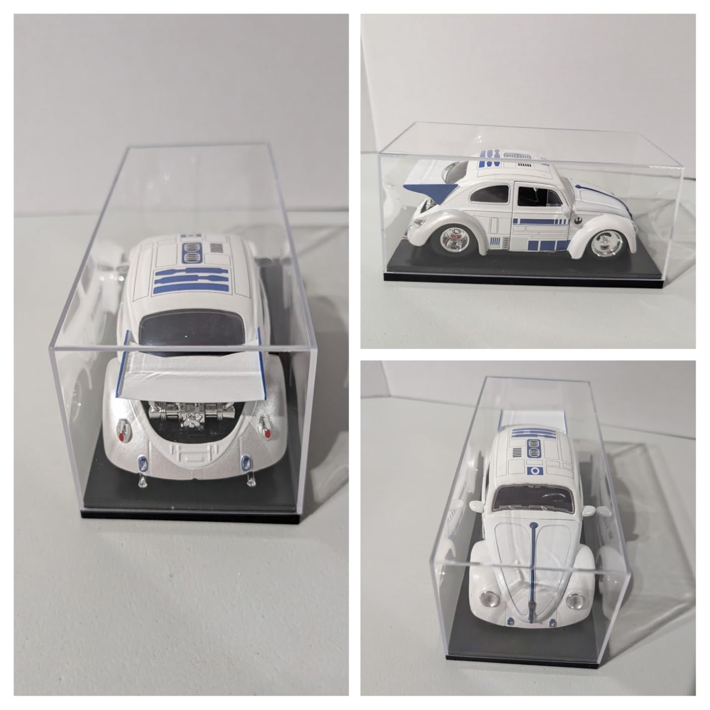 1:32 Scale Model Car Display Case, Clear Acrylic Display Box for Diecast Cars, Stackable Dustproof Showcase with Black Base, No Assembly, 8 x 3.7 x 3.7 inch customer photo 2