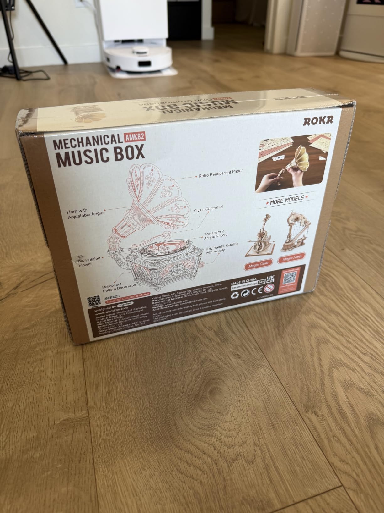 3D Wooden Puzzles for Adults, Diva Phonograph Music Box Mechanical Model Kit to Build, Wooden Phonograph Puzzle Vintage Home Decor, DIY Crafts Gifts for Birthday customer photo 1
