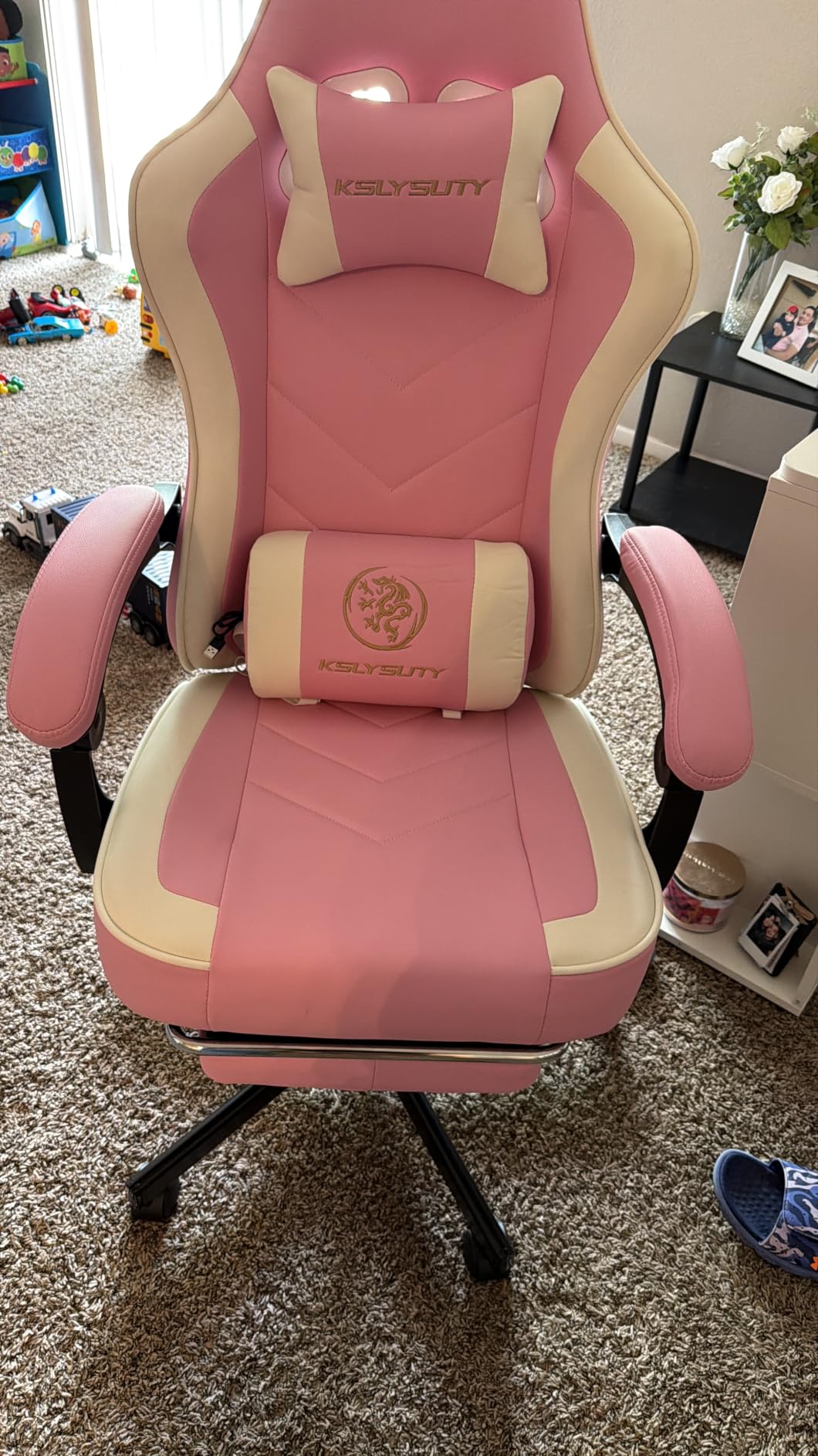 Mistpeople Gaming Chair, Ergonomic High Back Computer Chair with Footrest, Lumbar Support & Pocket Spring Cushion, Comfortable Swivel Home Office Desk Chair for Adults customer photo 1