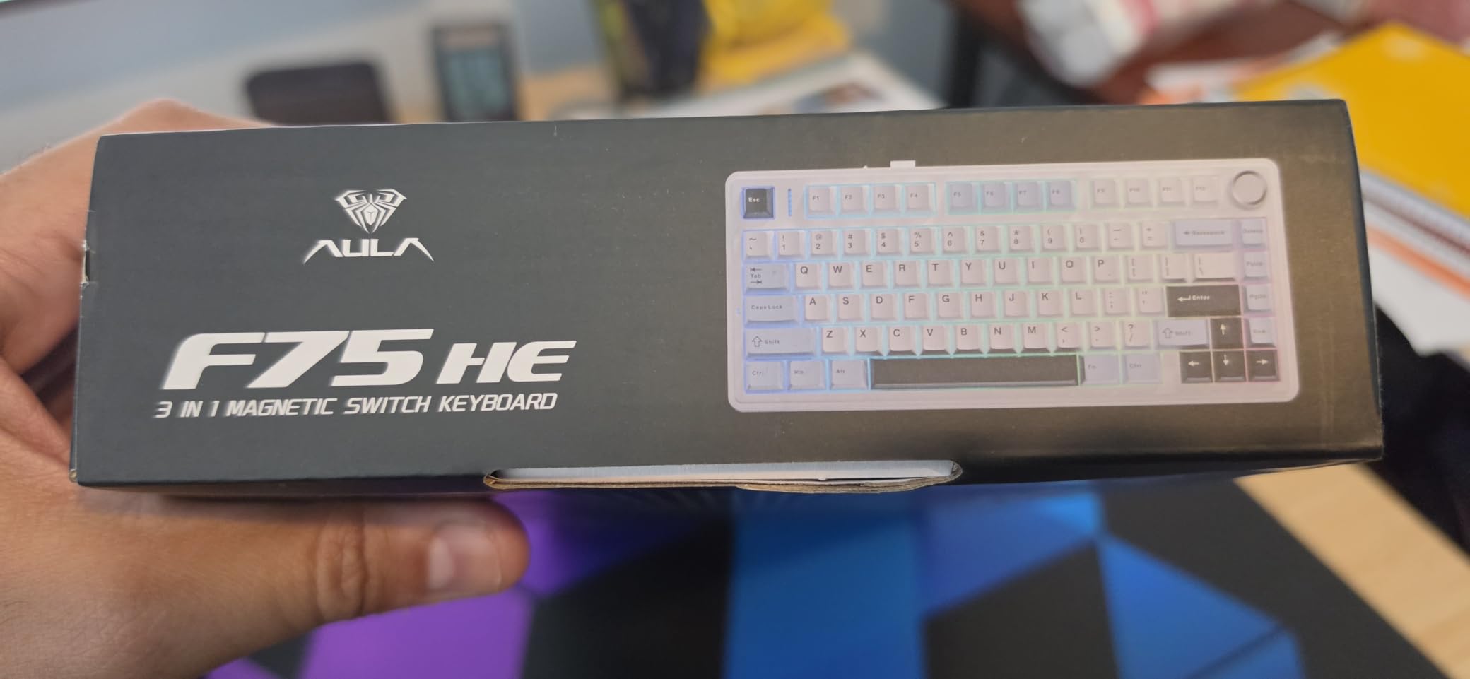 Aula F75 HE Wireless Gaming Keyboard Hall Effect Magnetic Switch Keyboard | 75% Gaming Keyboard with Rapid Trigger, 8K Polling, 0.01mm RT Adjustable Actuation, RGB Backlit, Hot-Swap Keyboard for Gamer customer photo 2