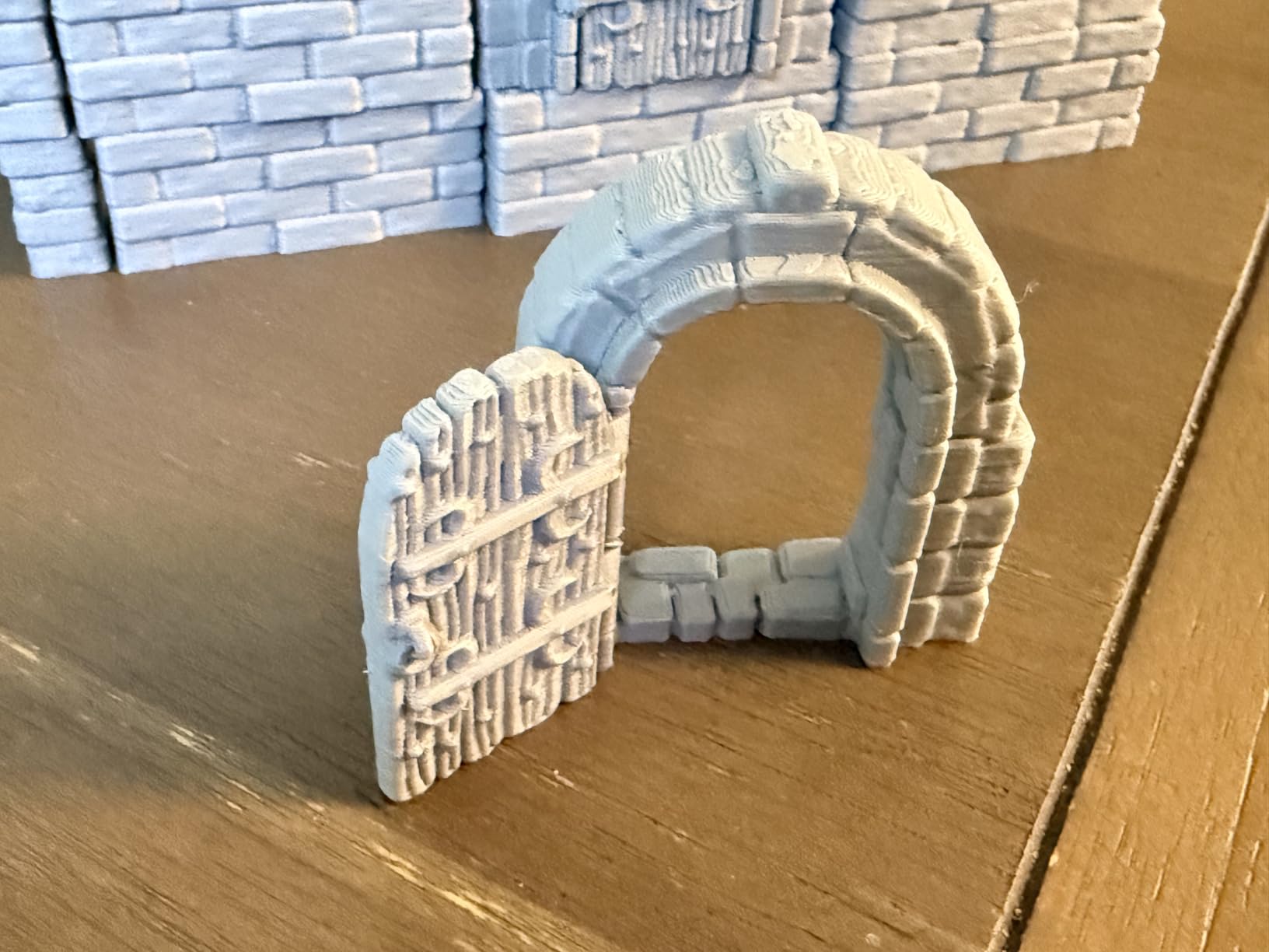 Modular Dungeon Stone Wall Terrain Set - 28mm Miniatures Scenery with Walls, Doors, Barrels, Crates Beds and So On for Tabletop Rpgs, Fantasy Wargames and Board Games (AMF01 A) customer photo 1