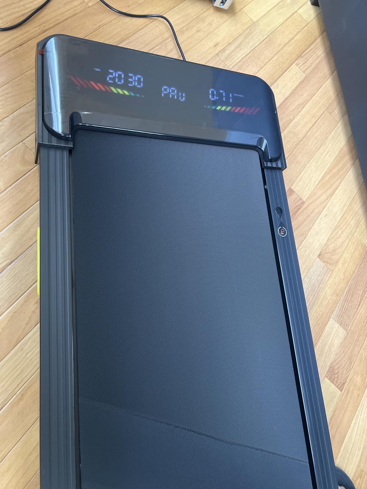 TOPUTURE Walking Pad Treadmill with 15% 15-Level Auto Incline, 3.0HP Quiet Brushless Under Desk Treadmill, Compact Treadmills for Home/Office, RGB LED Screen, Bluetooth Speaker, Remote/App Control customer photo 2