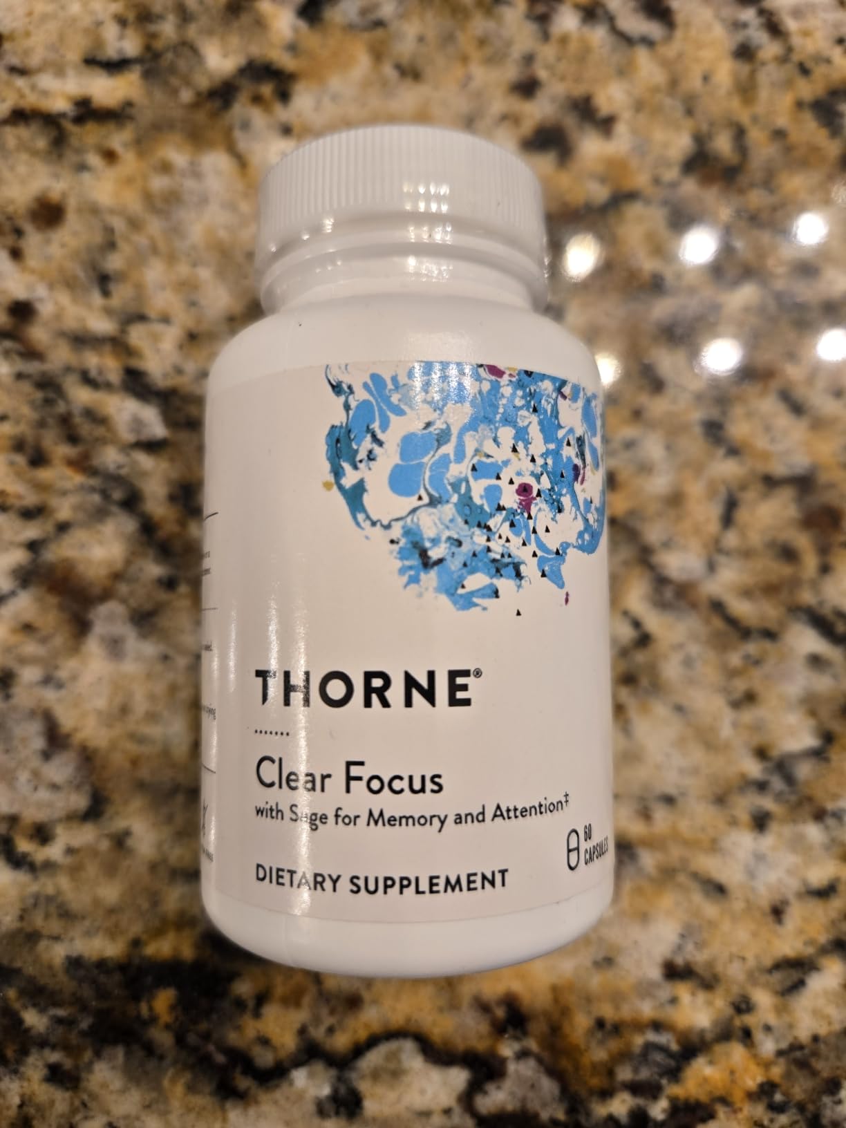 THORNE Clear Focus, Caffeine-Free Nootropic Supplement, 60 Capsules | Fast-Acting Support for Focus, Memory & Clarity, Clinically Studied Sage Extract & L-Tyrosine, NSF Contents Certified customer photo 1