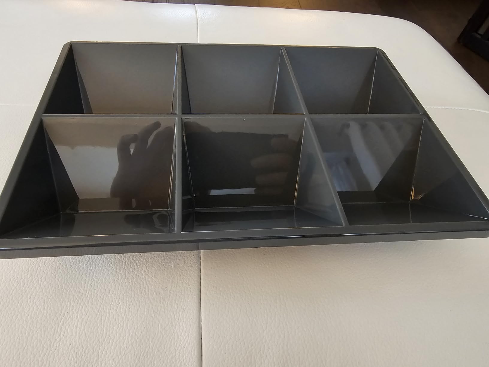 LUVCOSY 8 Pcs 6-cell Stackable Card Sorting Tray, Durable Trading Card Organizer Display Case for TCG, Sports Cards, Card Sorter for Raw, Sleeved, Toploaders, Magnetic Card Holder (Only Trays) customer photo 1