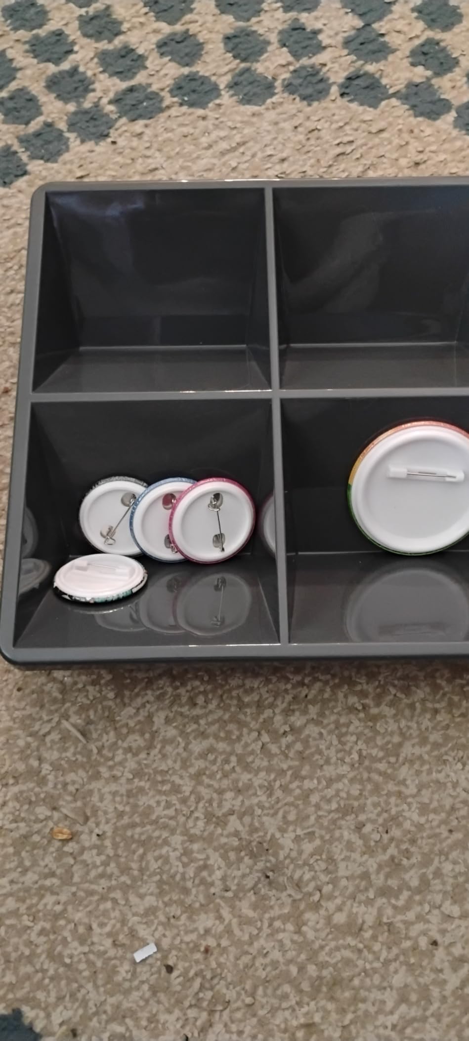 LUVCOSY 8 Pcs 6-cell Stackable Card Sorting Tray, Durable Trading Card Organizer Display Case for TCG, Sports Cards, Card Sorter for Raw, Sleeved, Toploaders, Magnetic Card Holder (Only Trays) customer photo 2