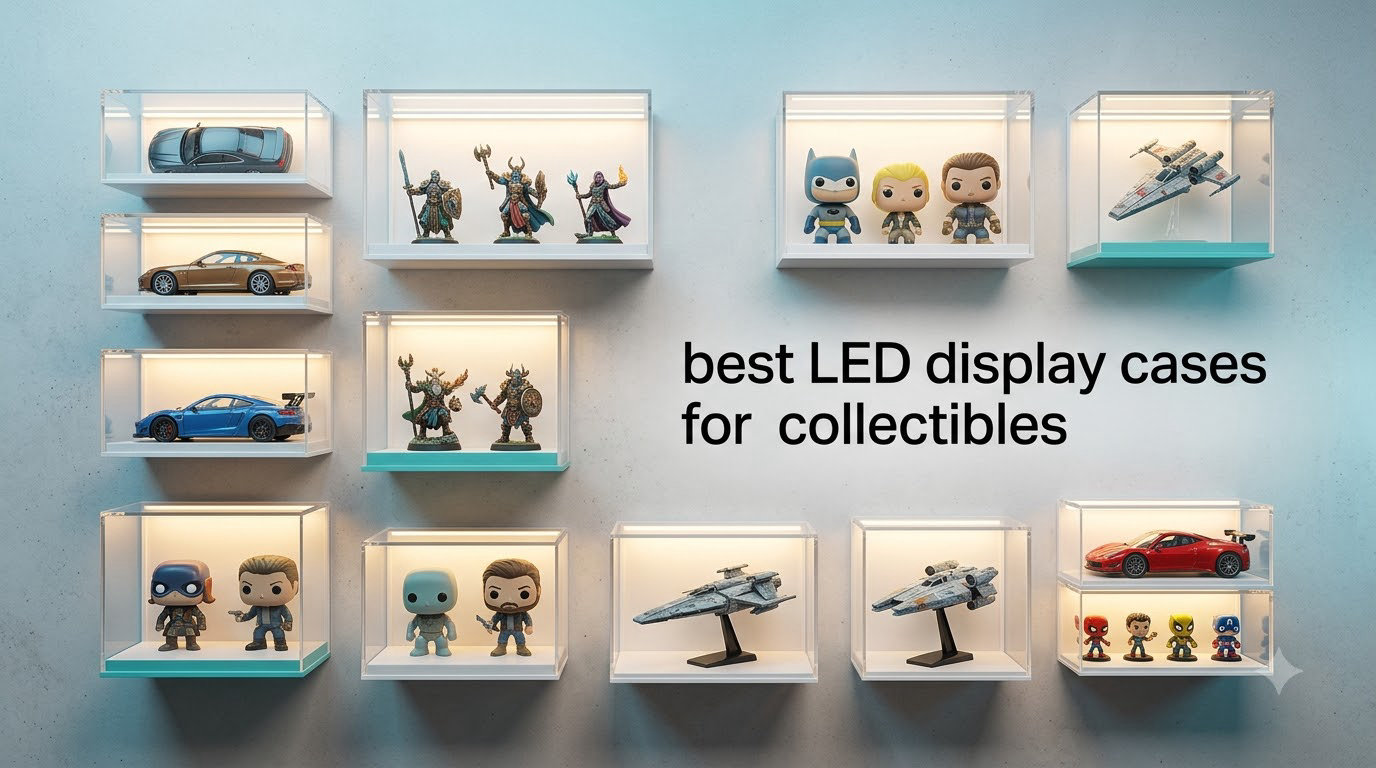 best LED display cases for collectibles