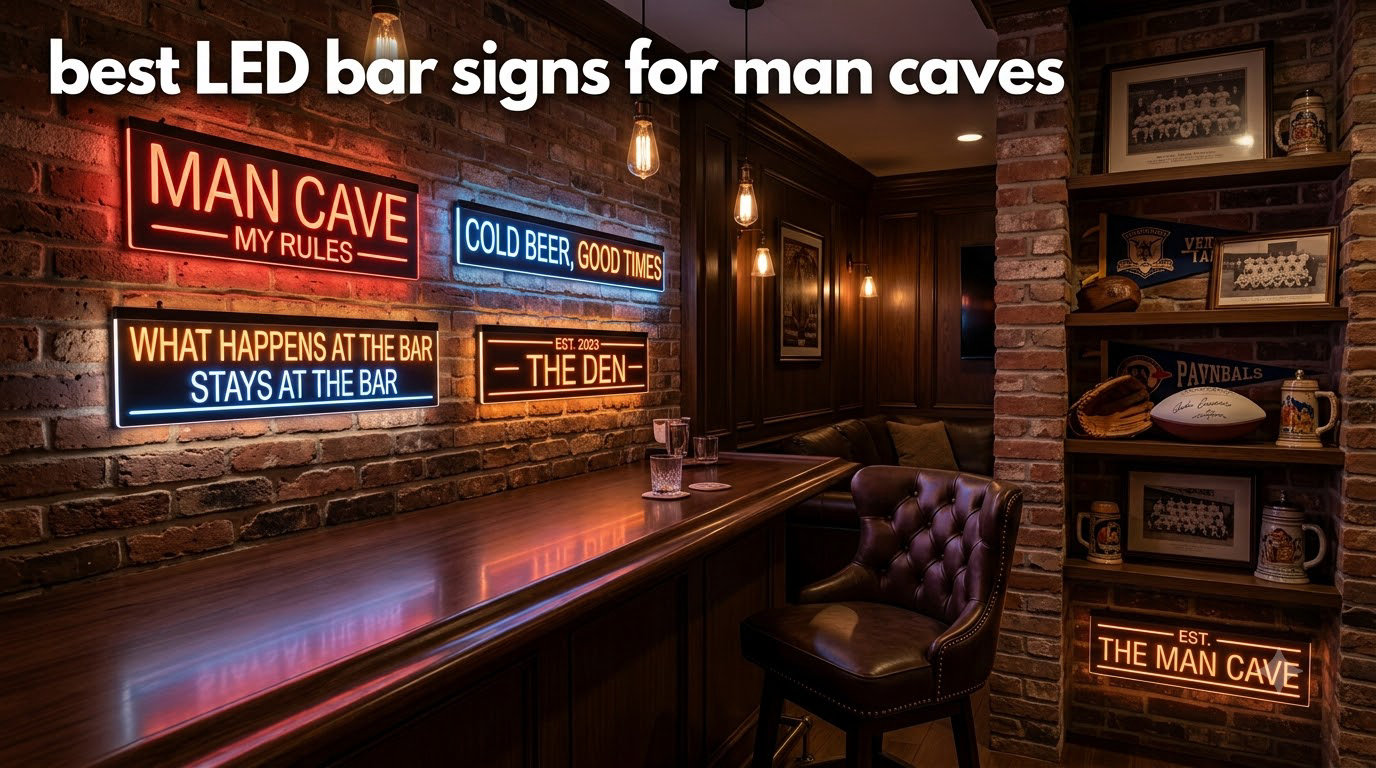 best LED bar signs for man caves