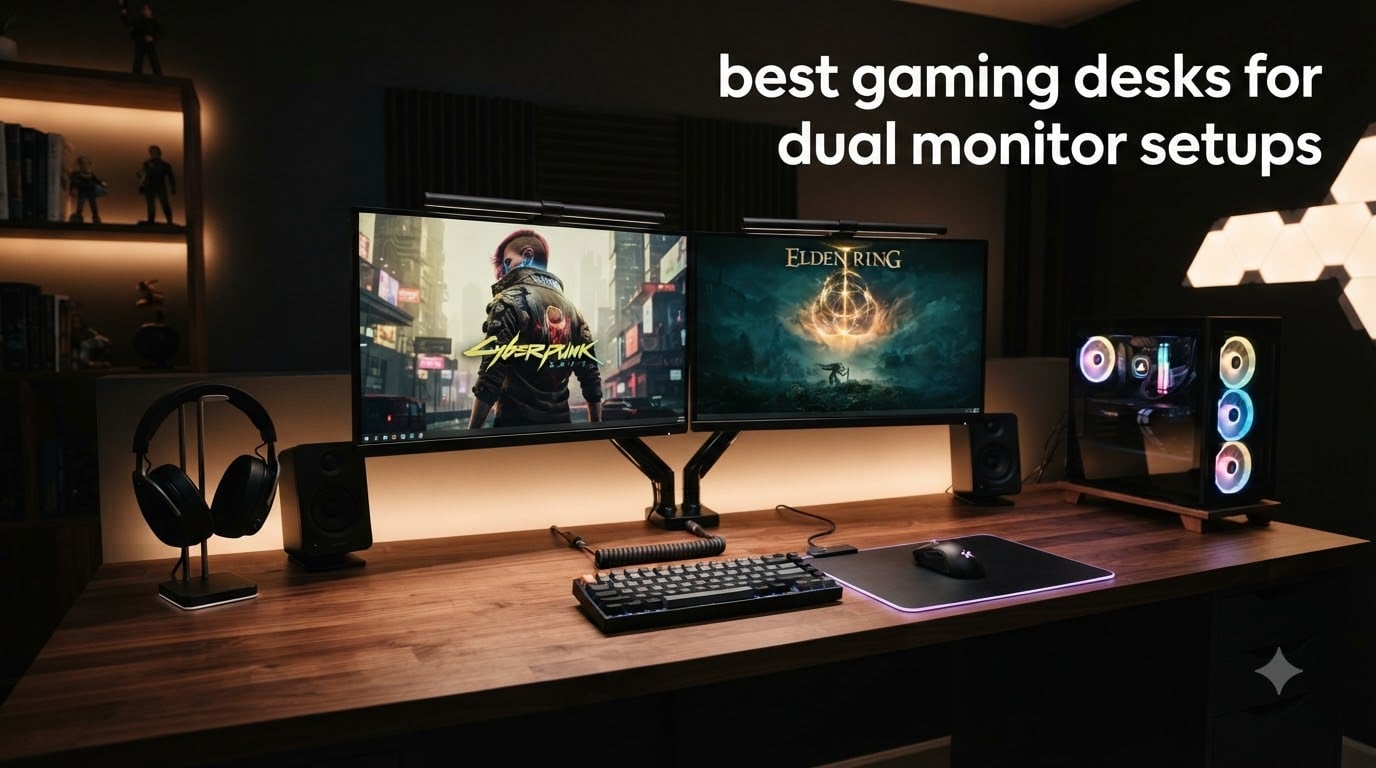 best gaming desks for dual monitor setups