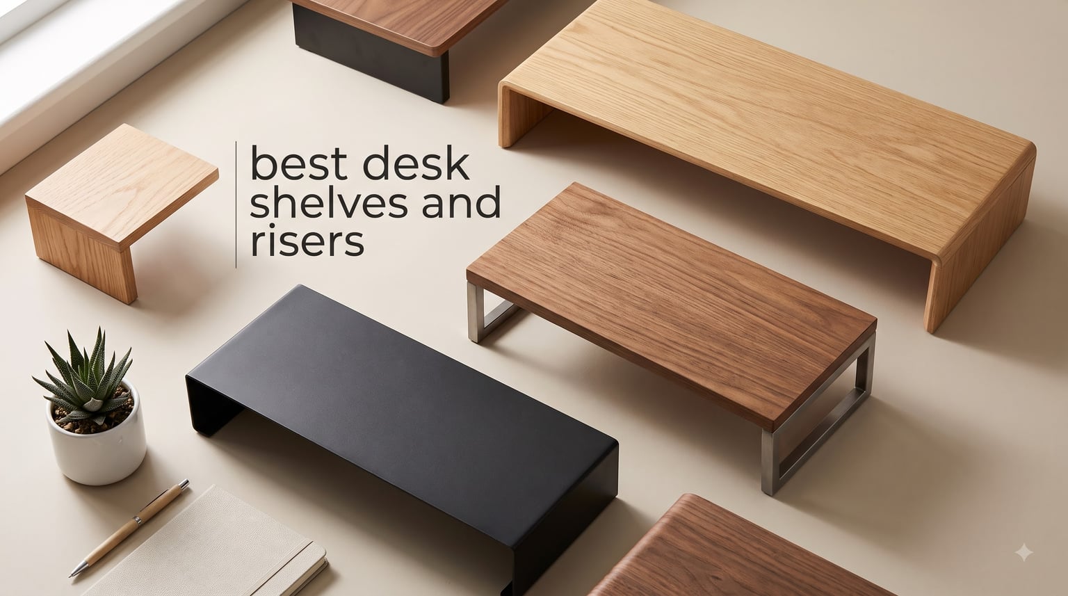 best desk shelves and risers