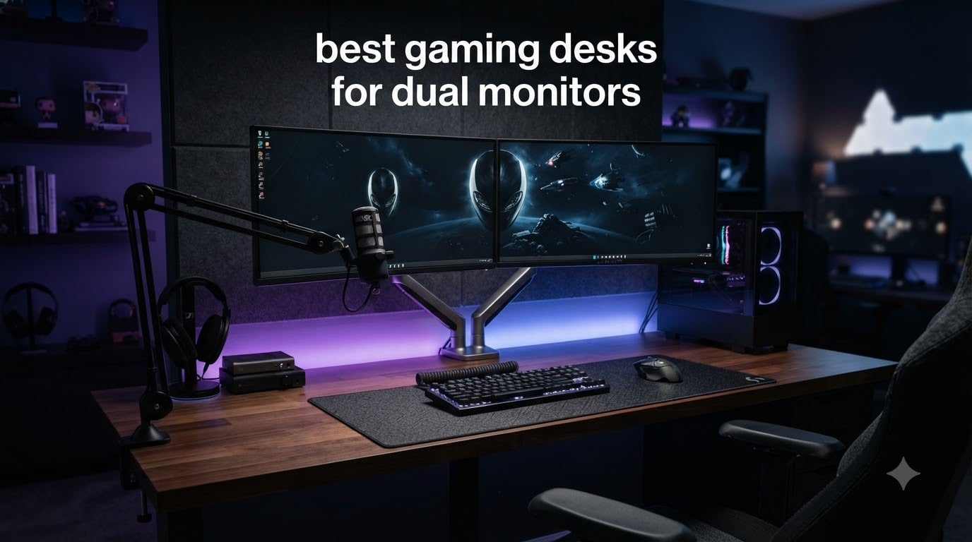 best gaming desks for dual monitors
