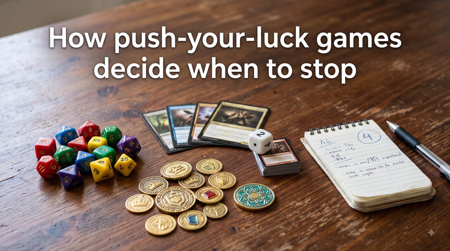How push-your-luck games decide when to stop