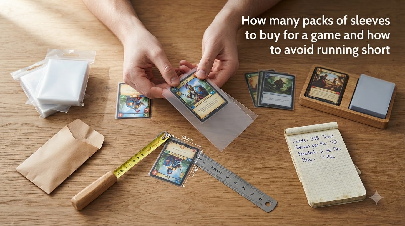 How many packs of sleeves to buy for a game and how to avoid running short