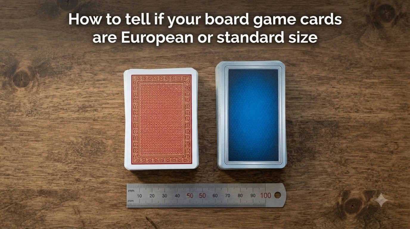 How to tell if your board game cards are European or standard size