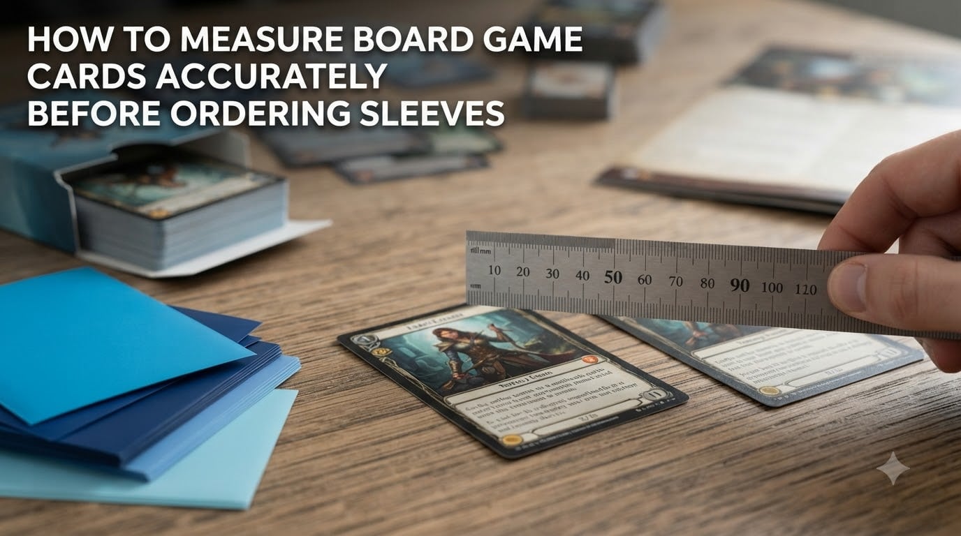 How to measure board game cards accurately before ordering sleeves