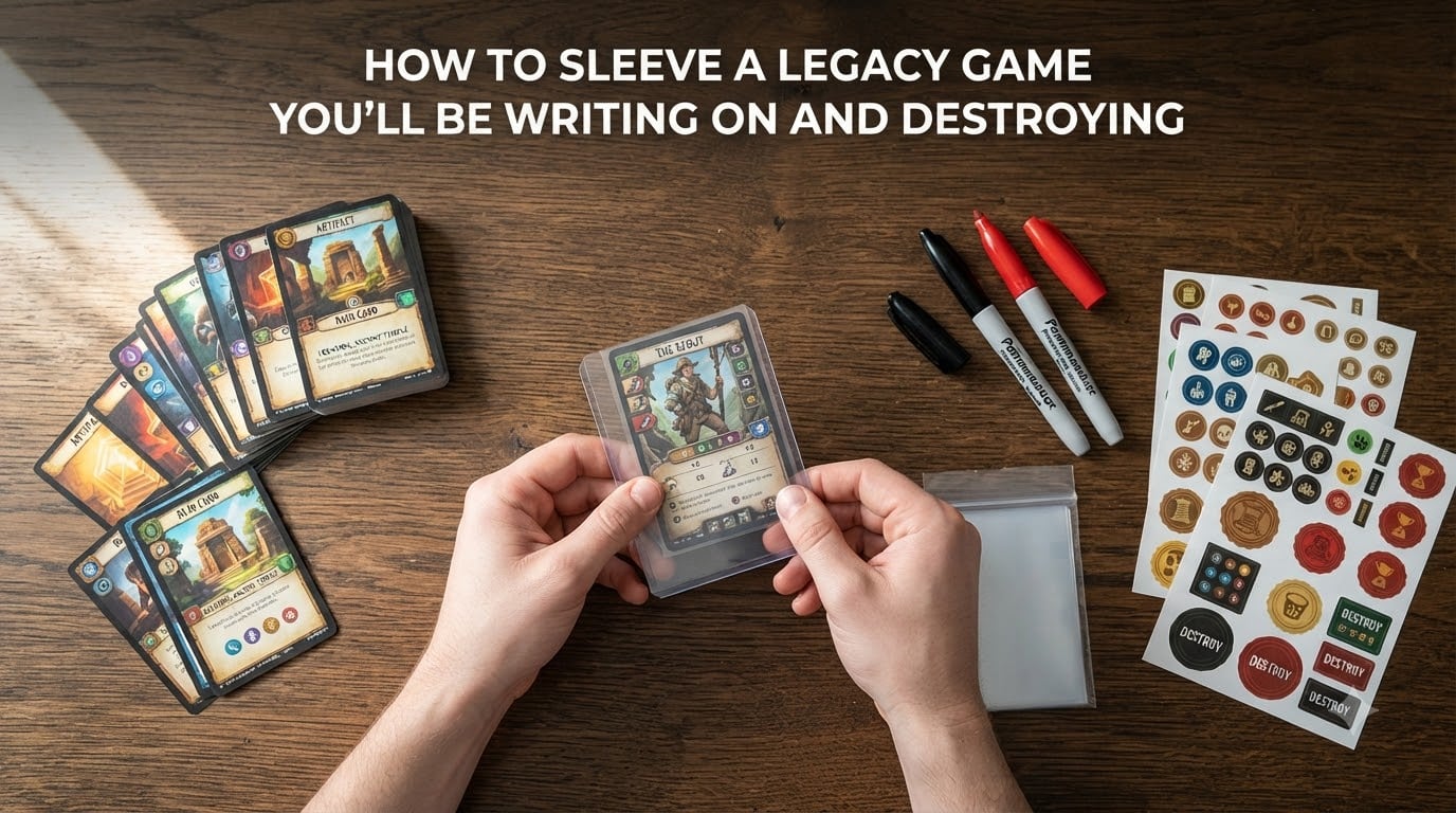 How to sleeve a legacy game you'll be writing on and destroying