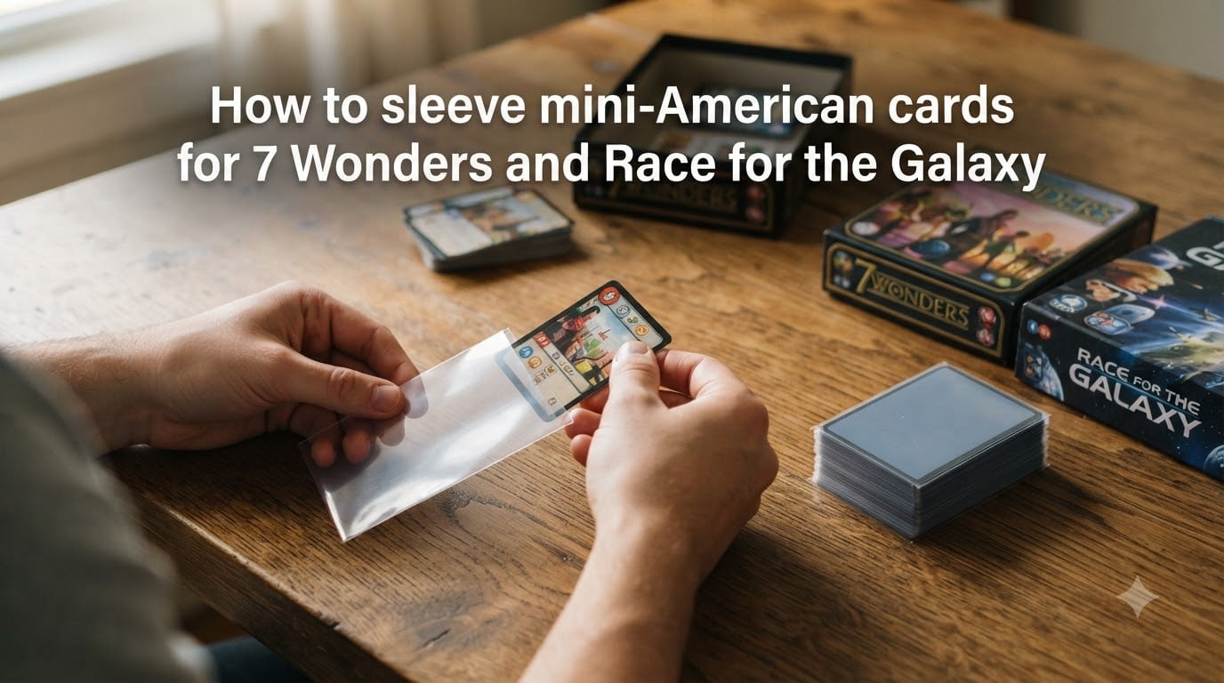 How to sleeve mini-American cards for 7 Wonders and Race for the Galaxy