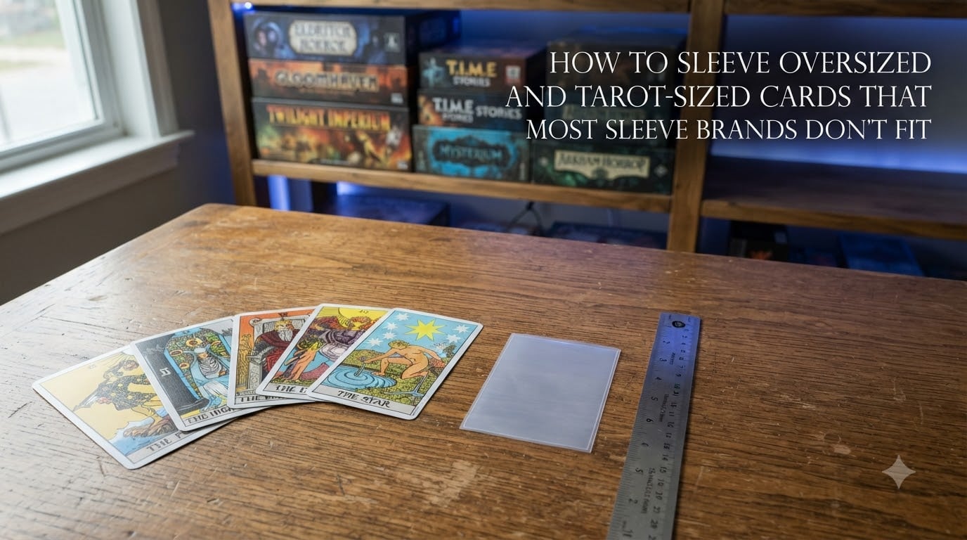 How to sleeve oversized and tarot-sized cards that most sleeve brands don't fit