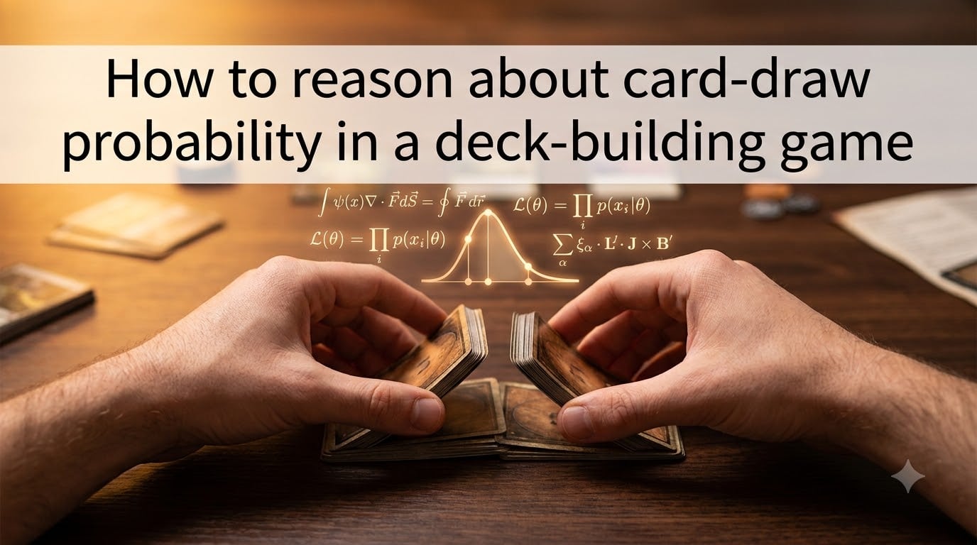 How to reason about card-draw probability in a deck-building game
