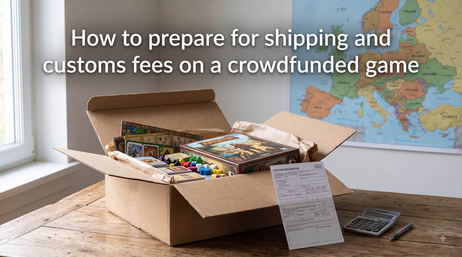 How to prepare for shipping and customs fees on a crowdfunded game
