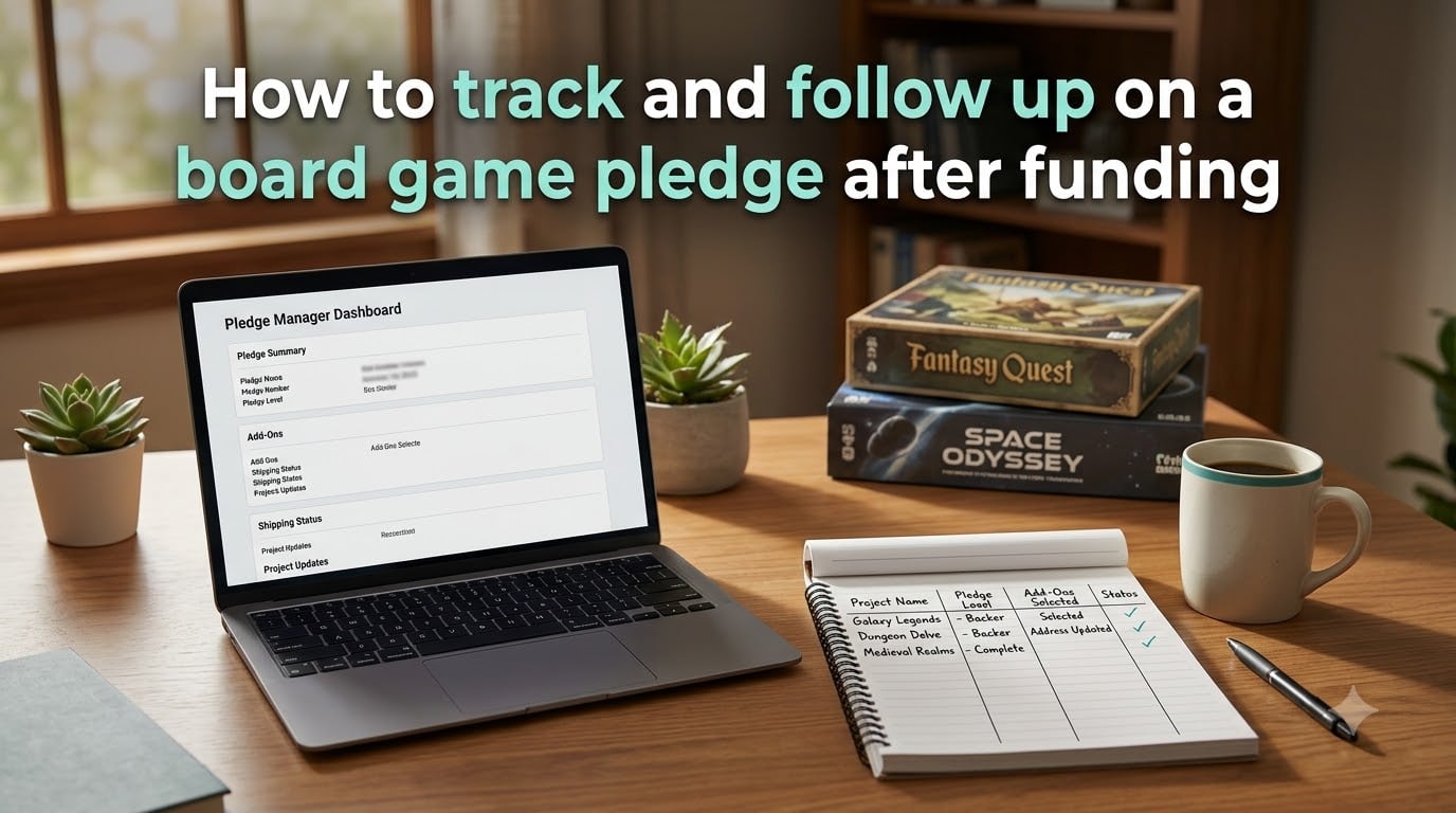 How to track and follow up on a board game pledge after funding